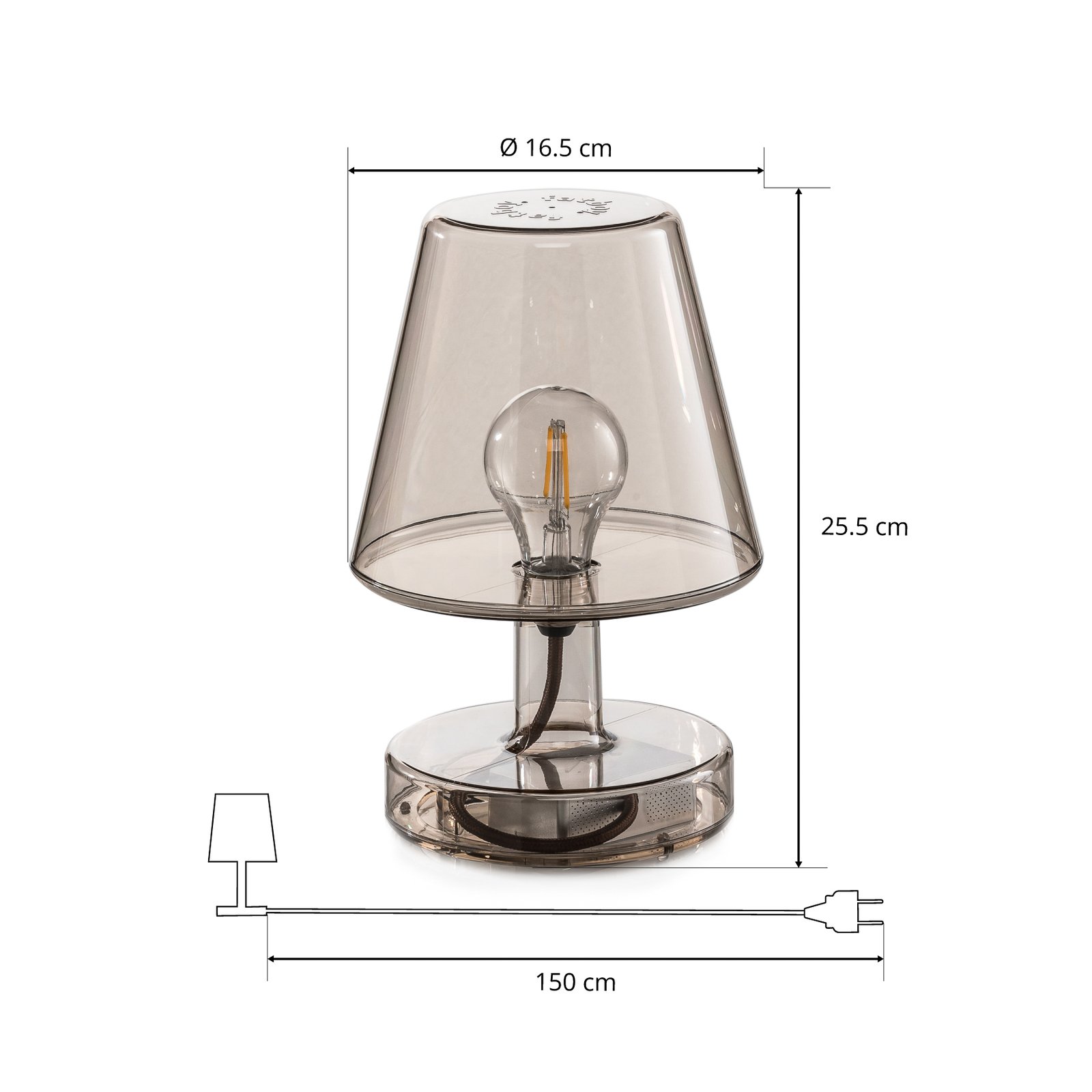 Fatboy Transloetje lámpara de mesa LED, marrón