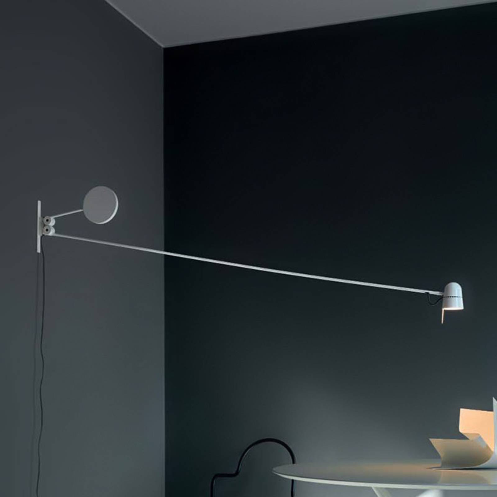 Luceplan Lampa ścienna LED Counterbalance biała