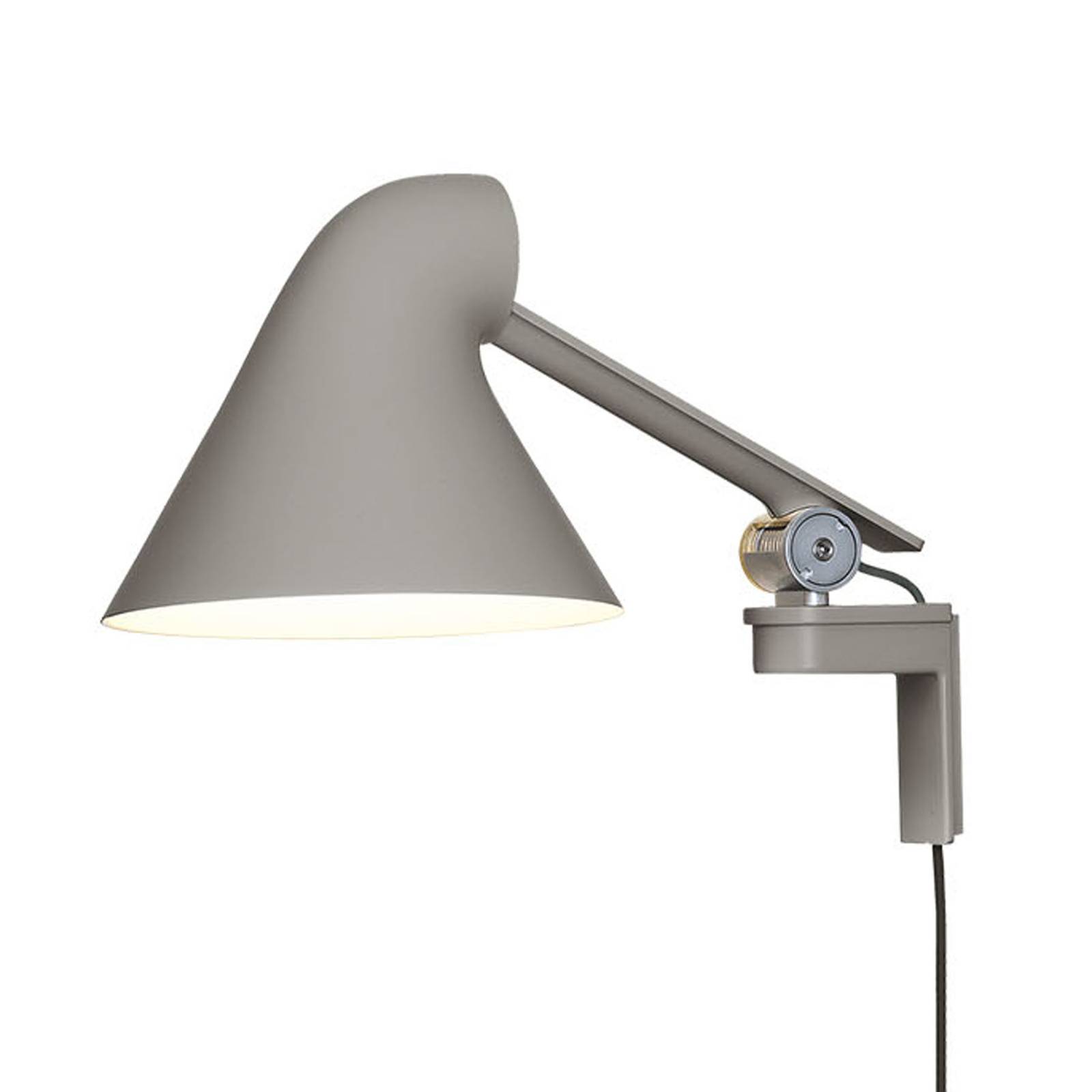 Louis Poulsen NJP LED-Wandlampe Arm kurz, hellgrau günstig online kaufen