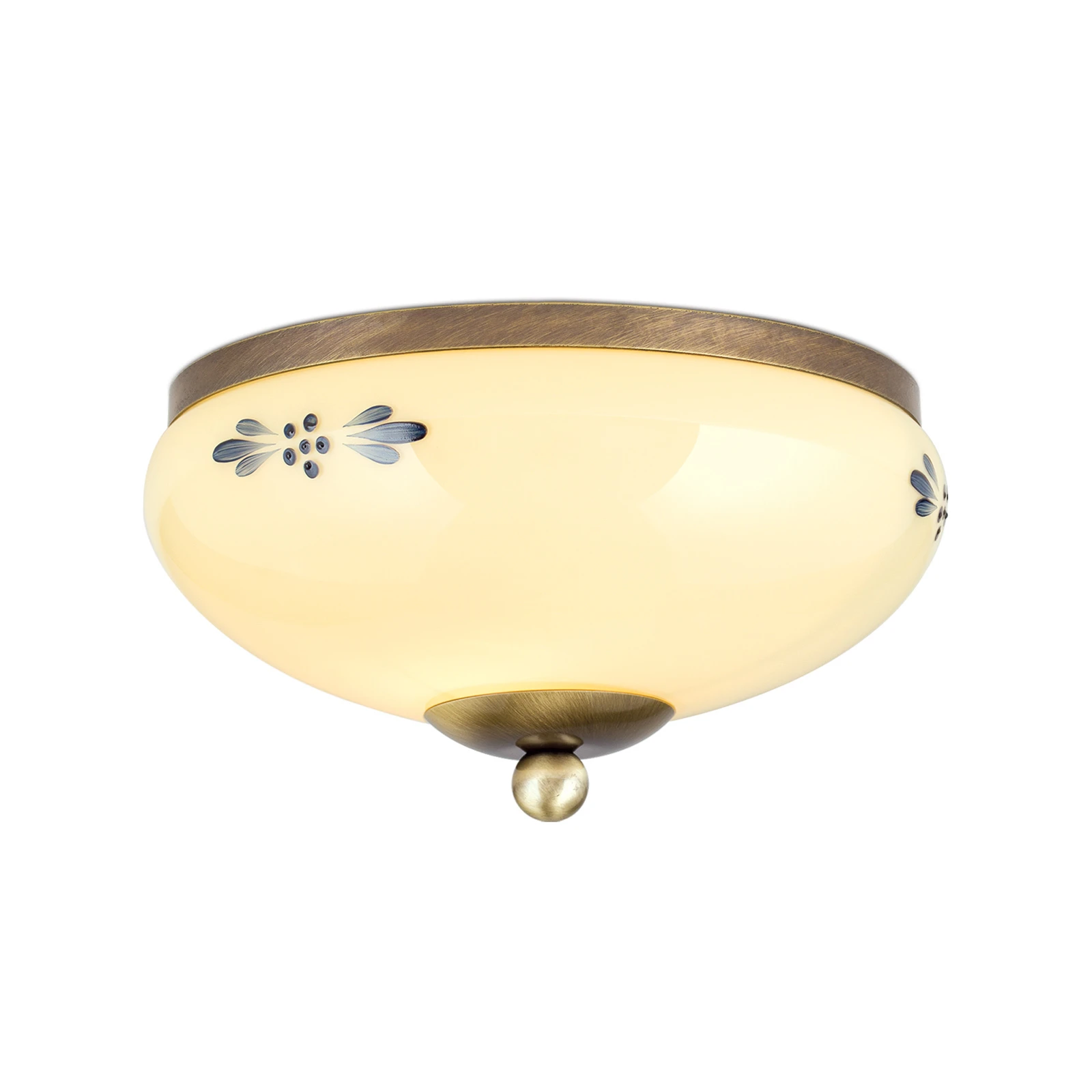 Candeeiro de teto casa de campo pátina creme azul Ø 21 cm