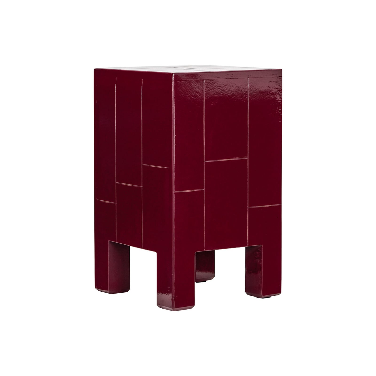 Tavolino HDBrick, rosso, altezza 51 cm, legno - House Doctor