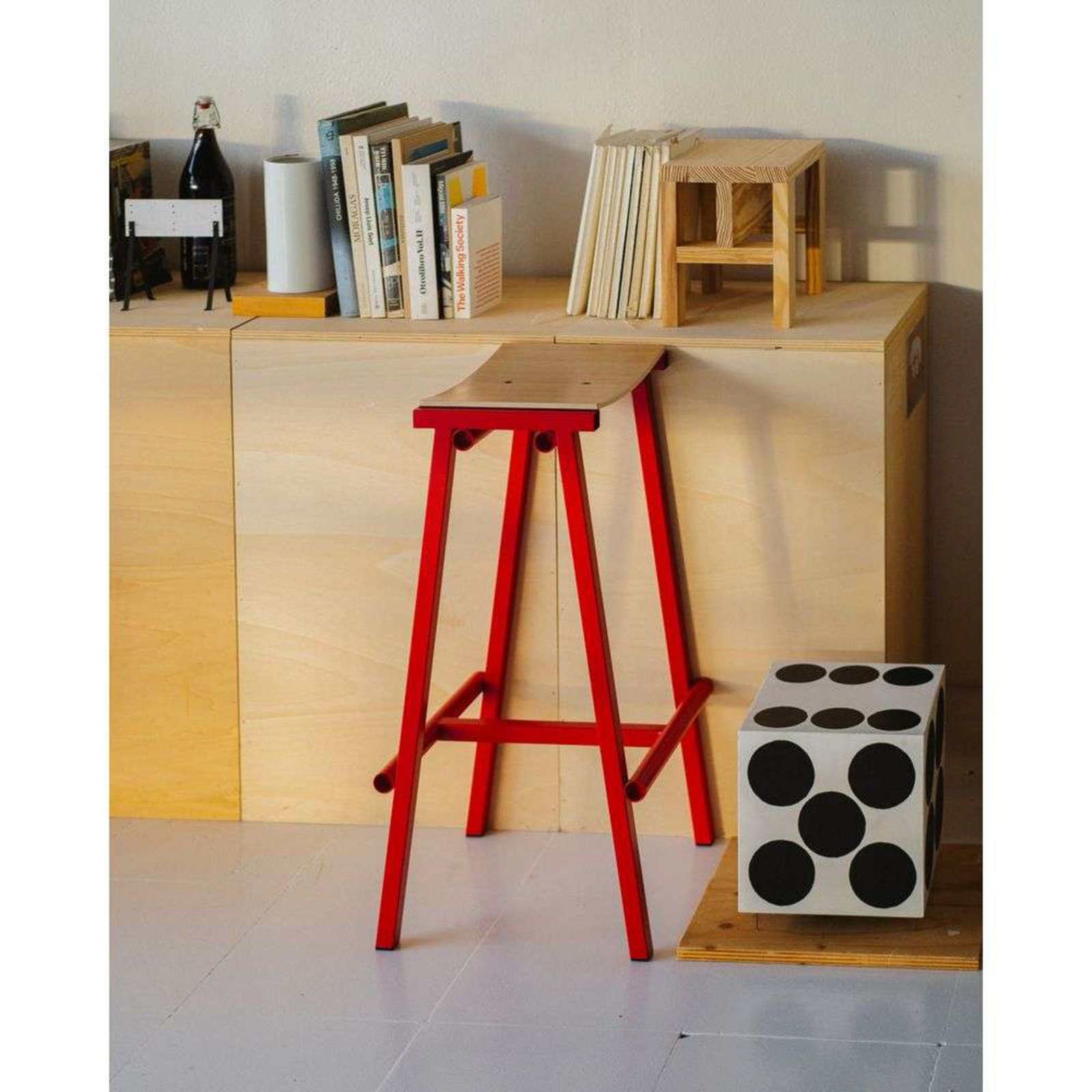 Taburete 8 Bar Stool Low Signal Červená - Hay