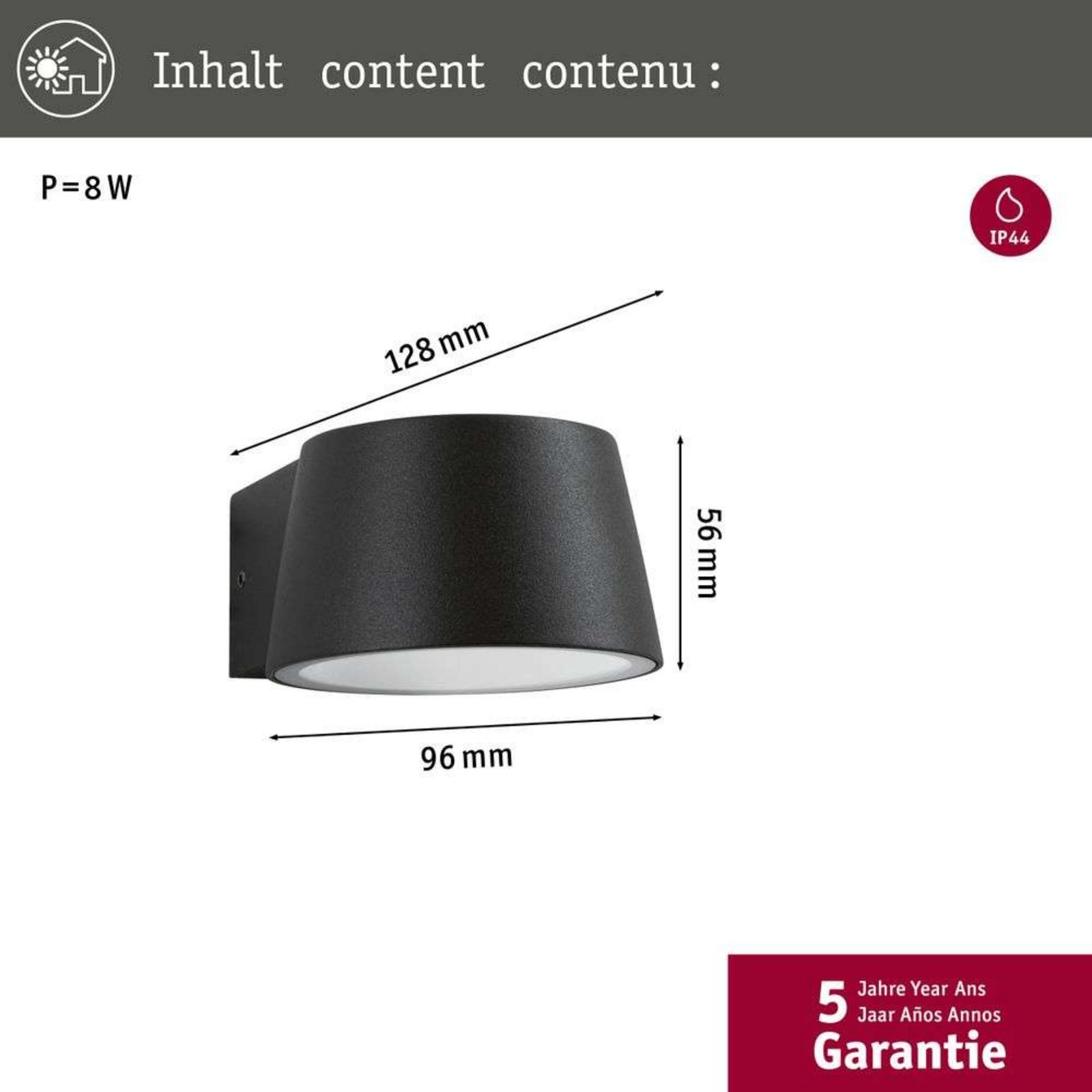 Capea Aplica de Exterior Alu/Antracit - Paulmann