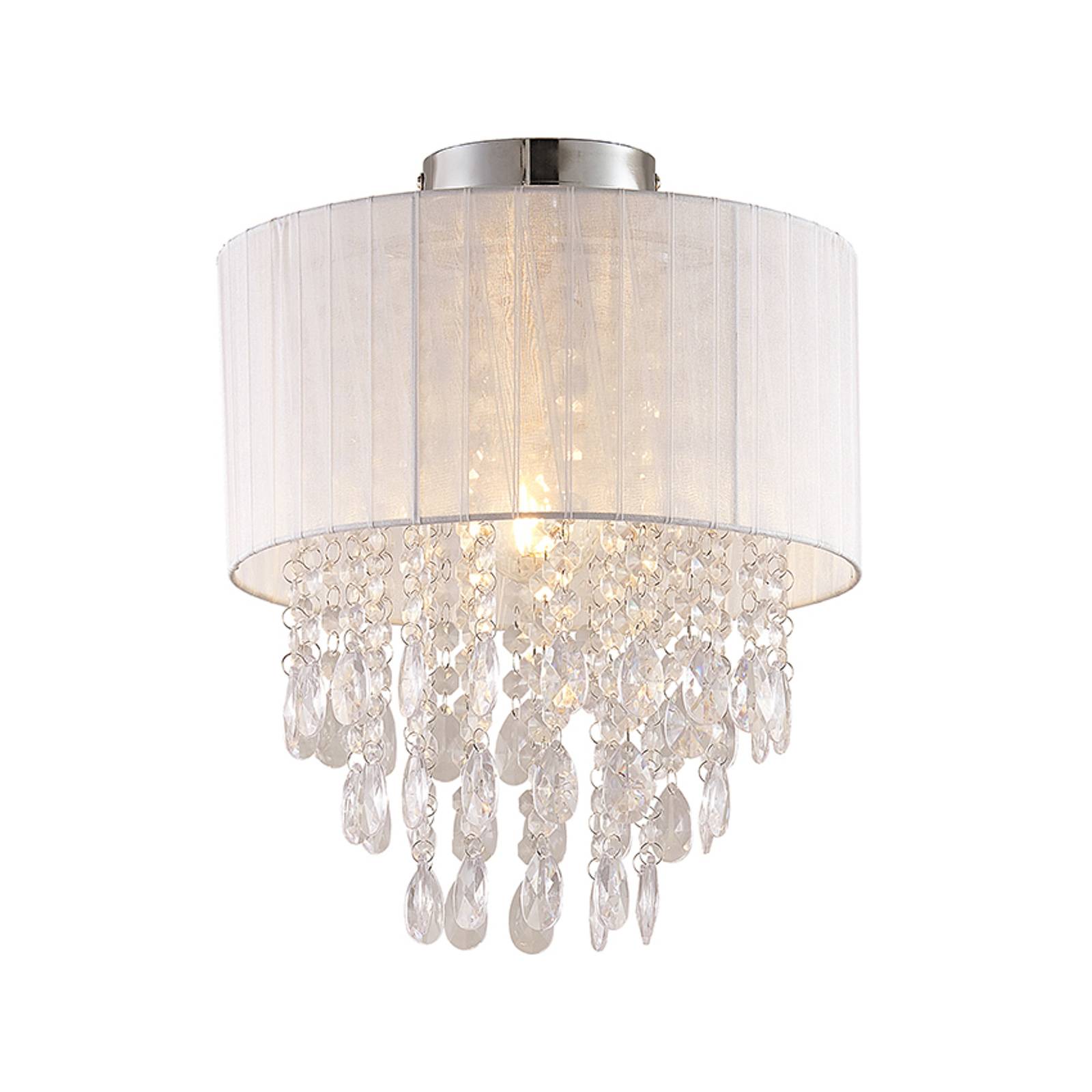 Lindby Ewelina plafondlamp met glas-behang