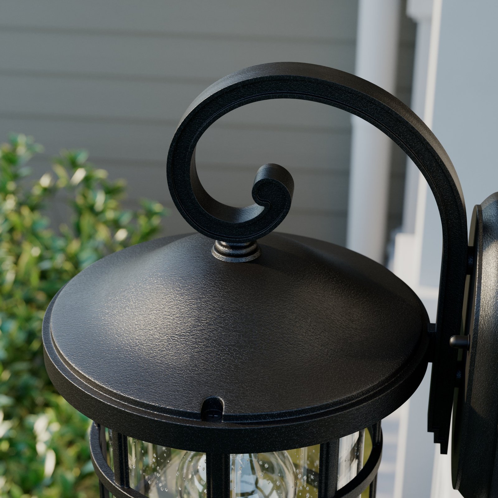 Ankea Aplique de Pared Exterior Black/Clear - Lindby