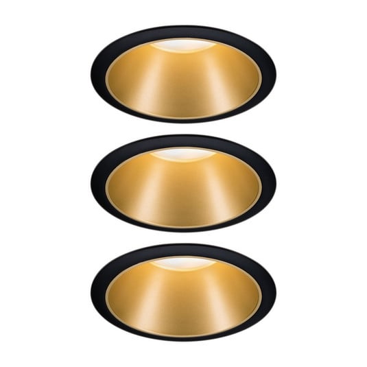 EPOCH - 168 Paulmann Cole reflektor LED, złoto-czarny, zestaw 3 szt