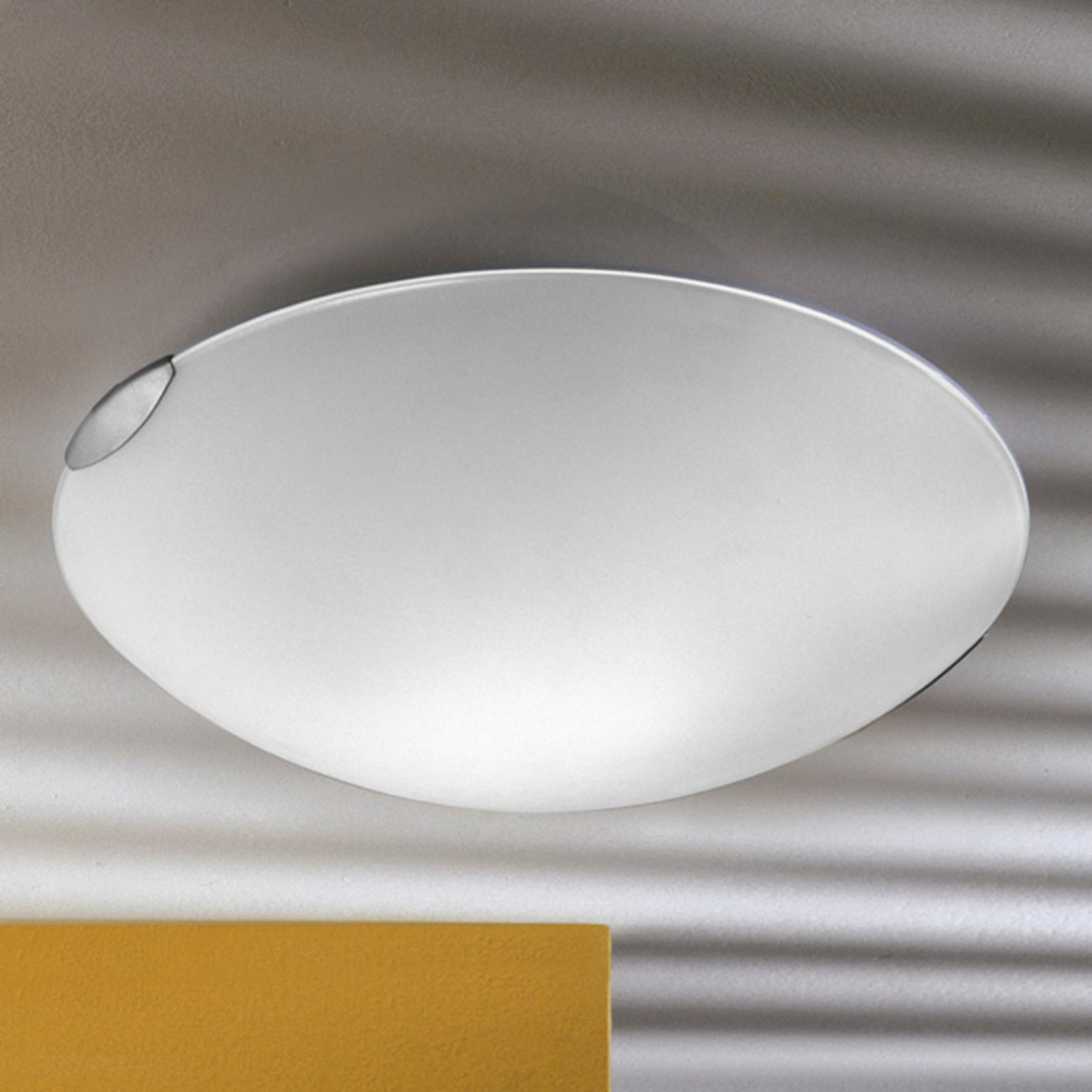 Fabas Luce Plafonieră Timeless Fox 40 cm - Camera de zi / sufragerie - modern - argintiu alb - Sticlă