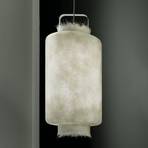 Suspension LED Kimono fibre verre blanche, 40 cm