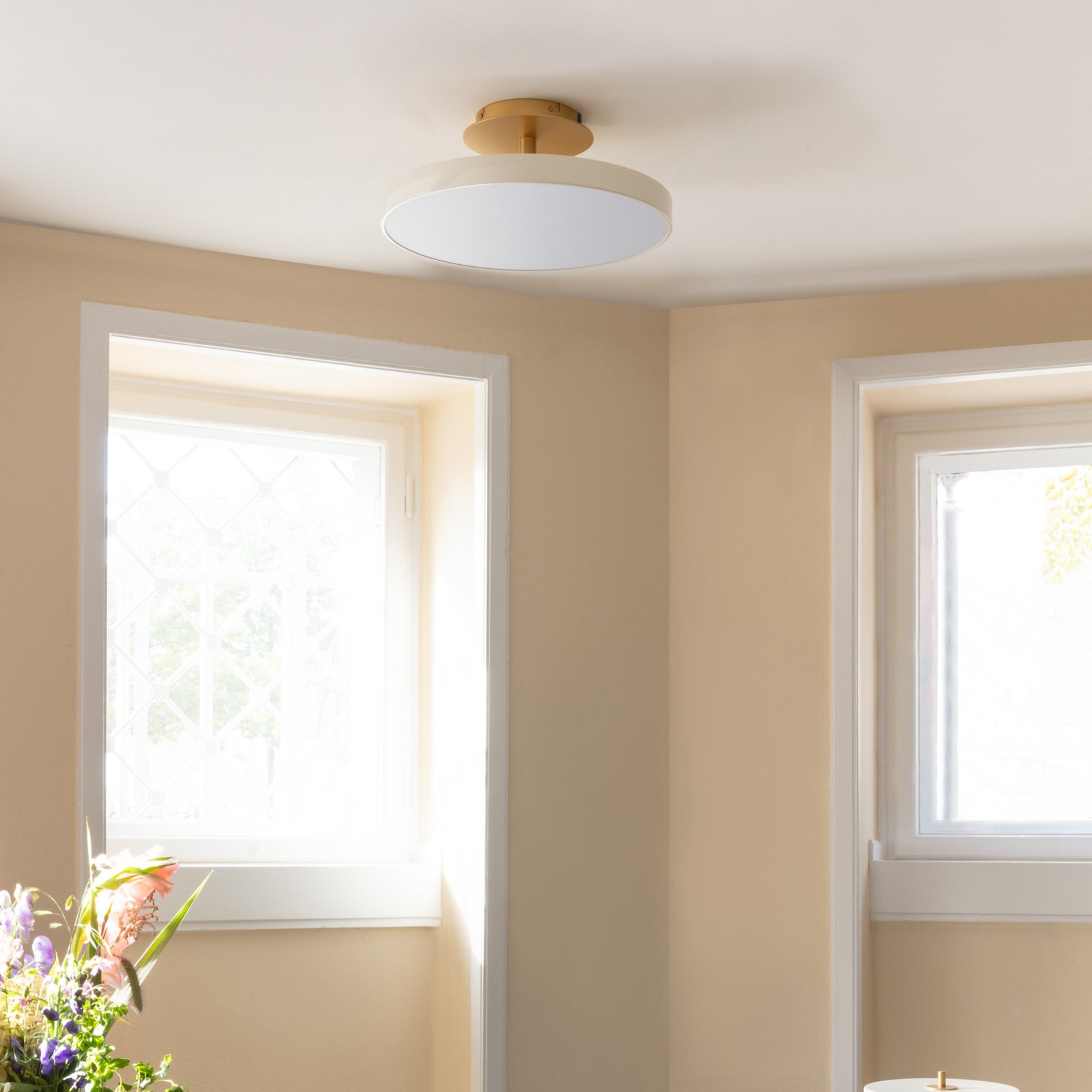 Asteria UP PLUS plafoniera LED, bianco perla, 31 cm CCT - UMAGE