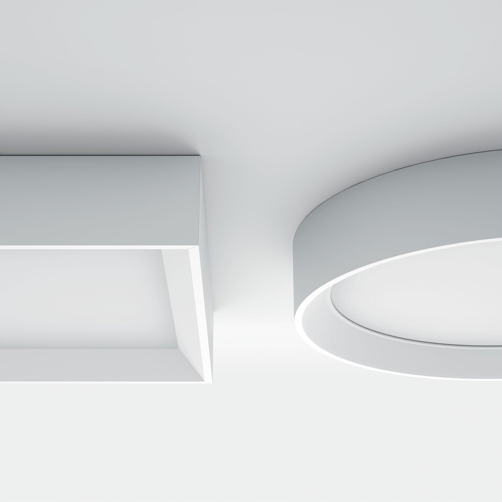 Tara Q LED ceiling light, angular, 40 x 40 cm