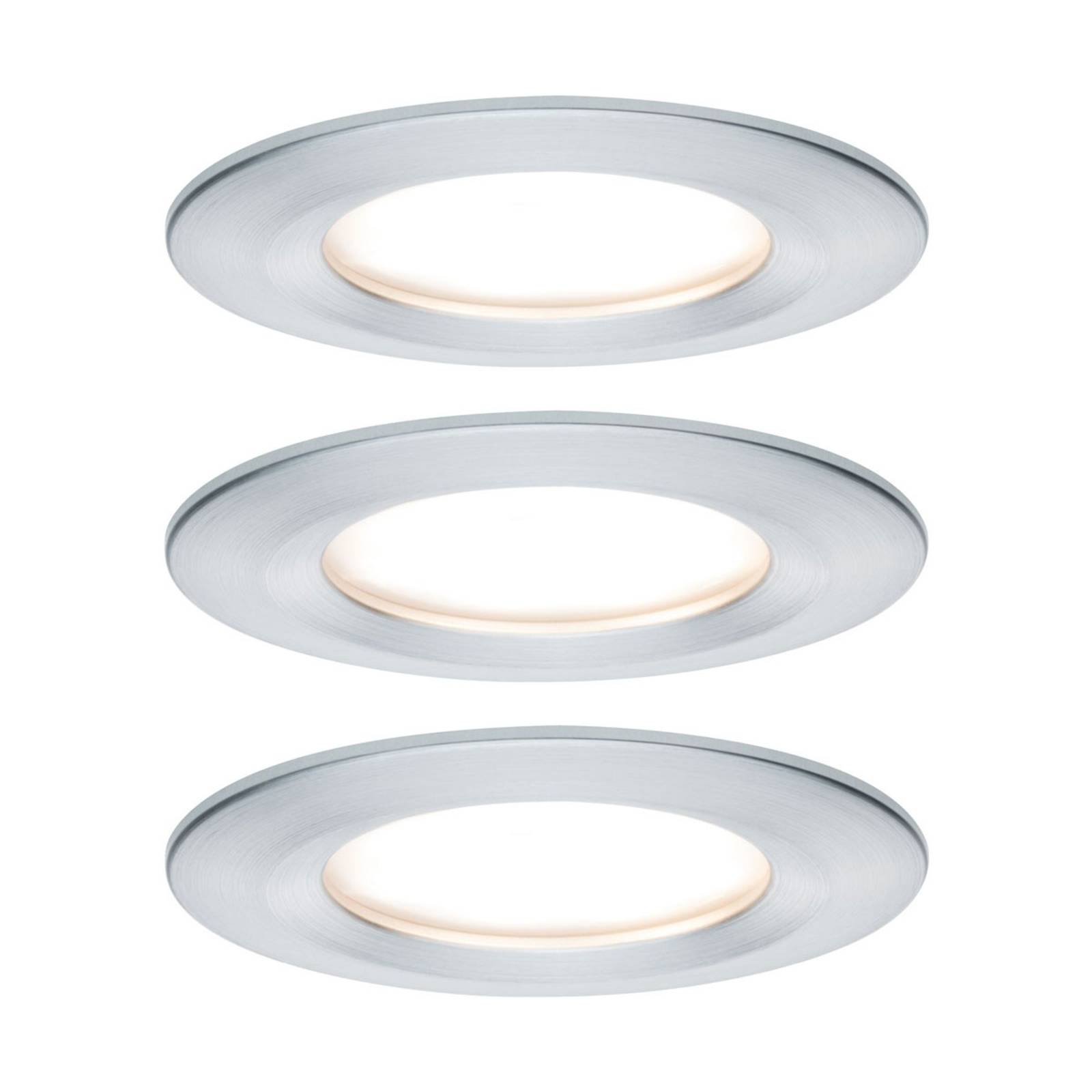 Paulmann Licht Paulmann No. 93498 Einbauleuchte LED Coin Nova rund 6,5W Alu gedreht 3-Stufen dimmbar IP44