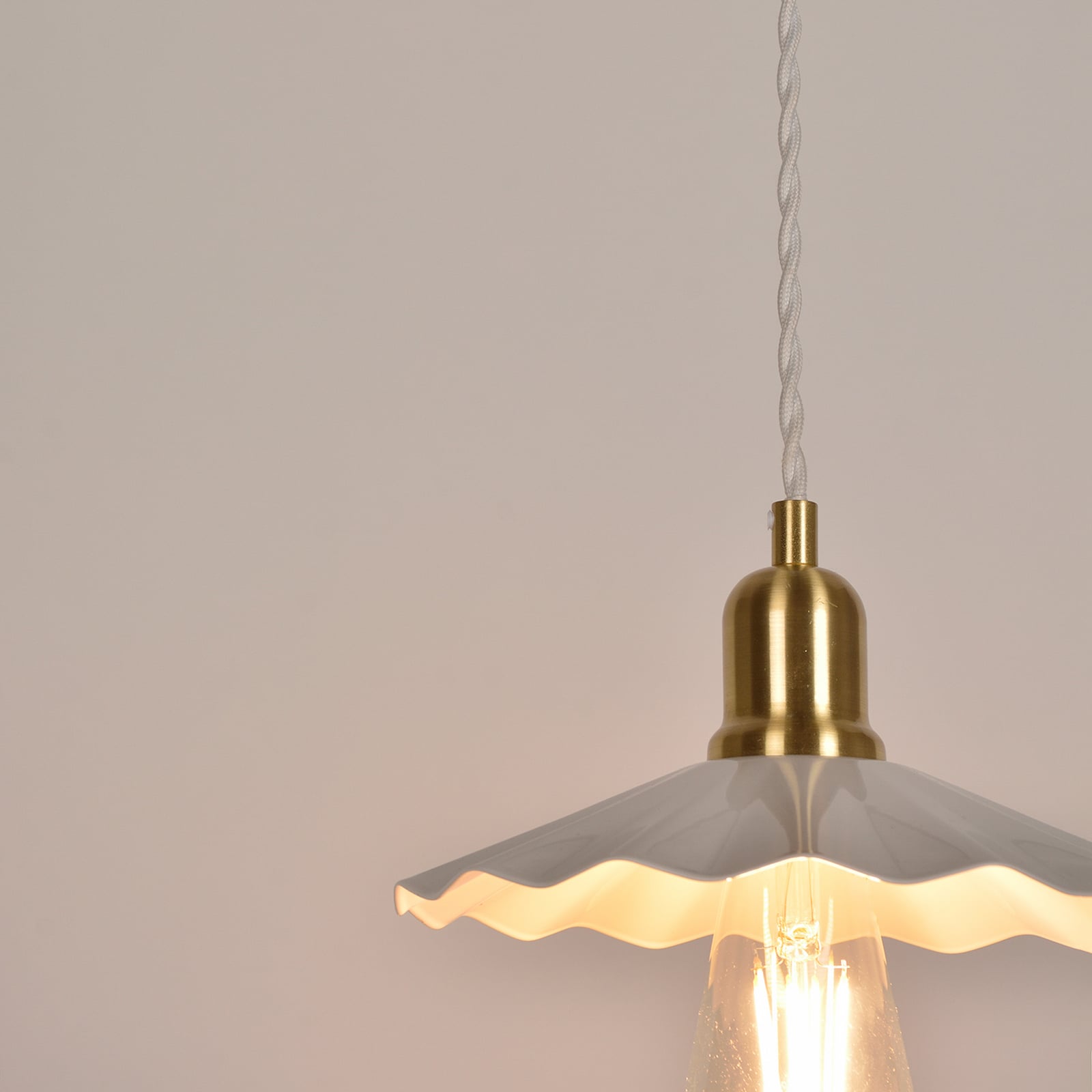 Lampa za vješanje Suzette, bijela, Ø 22 cm - Corep SAS