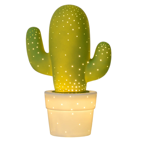 Grüne Tischleuchte Cactus mit dekorativer Wirkung