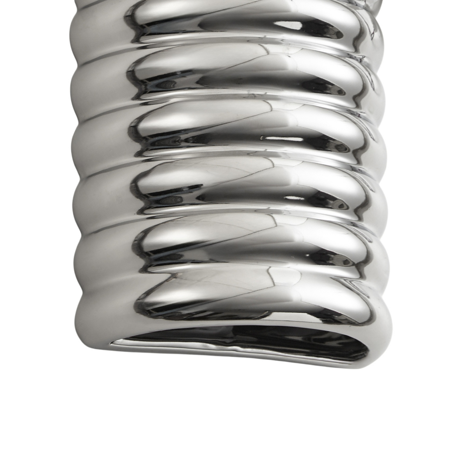Kinkiet LED Lucande „Riff”, srebrny, ceramika, wysokość 25 cm Kinkiet LED Lucande „Riff”, srebrny, ceramika, wysokość 25 cm