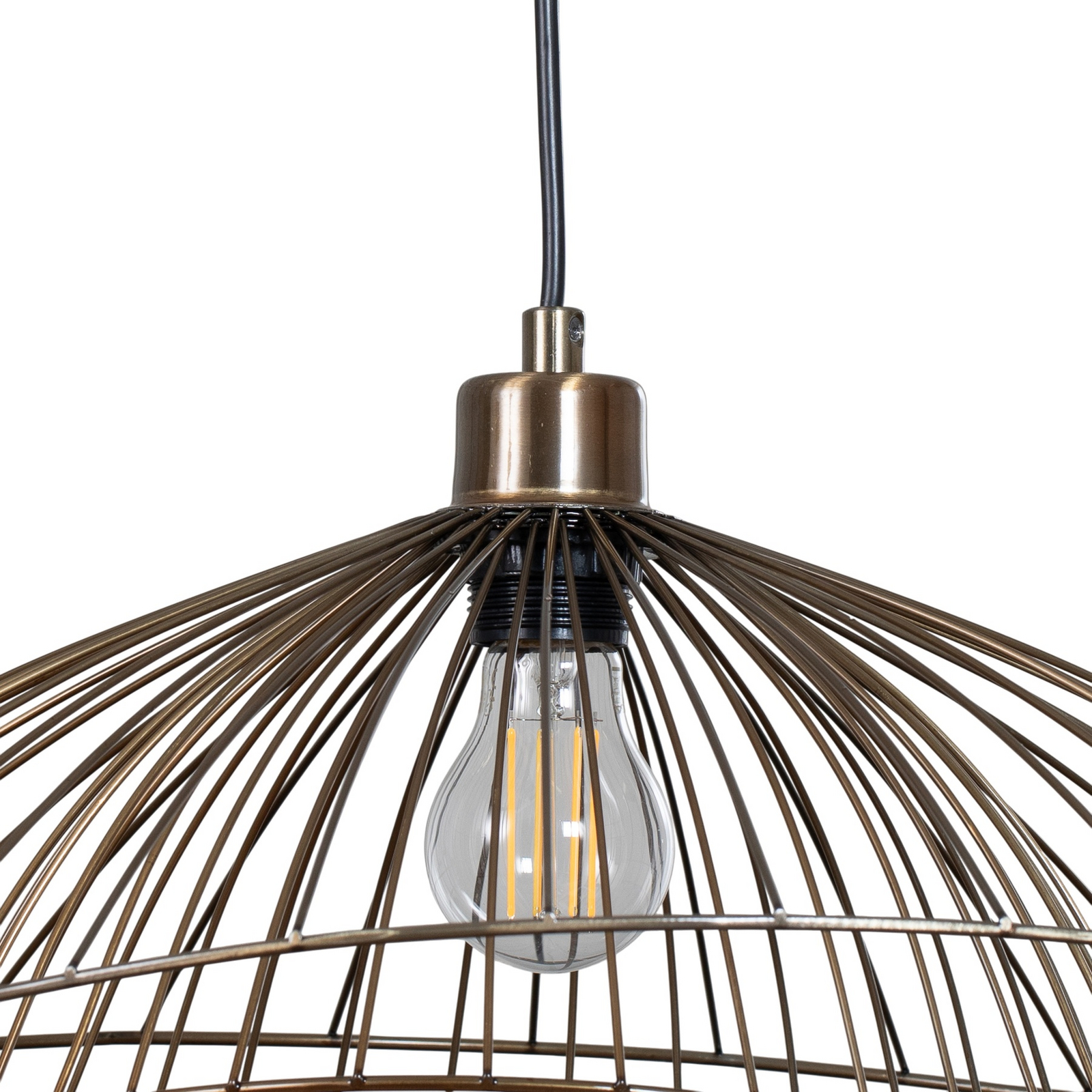 Висяща лампа Tel, старо месинг, Ø 50 cm, 1-пламъчна, метал Висяща лампа Tel, старо месинг, Ø 50 cm, 1-пламъчна, метал