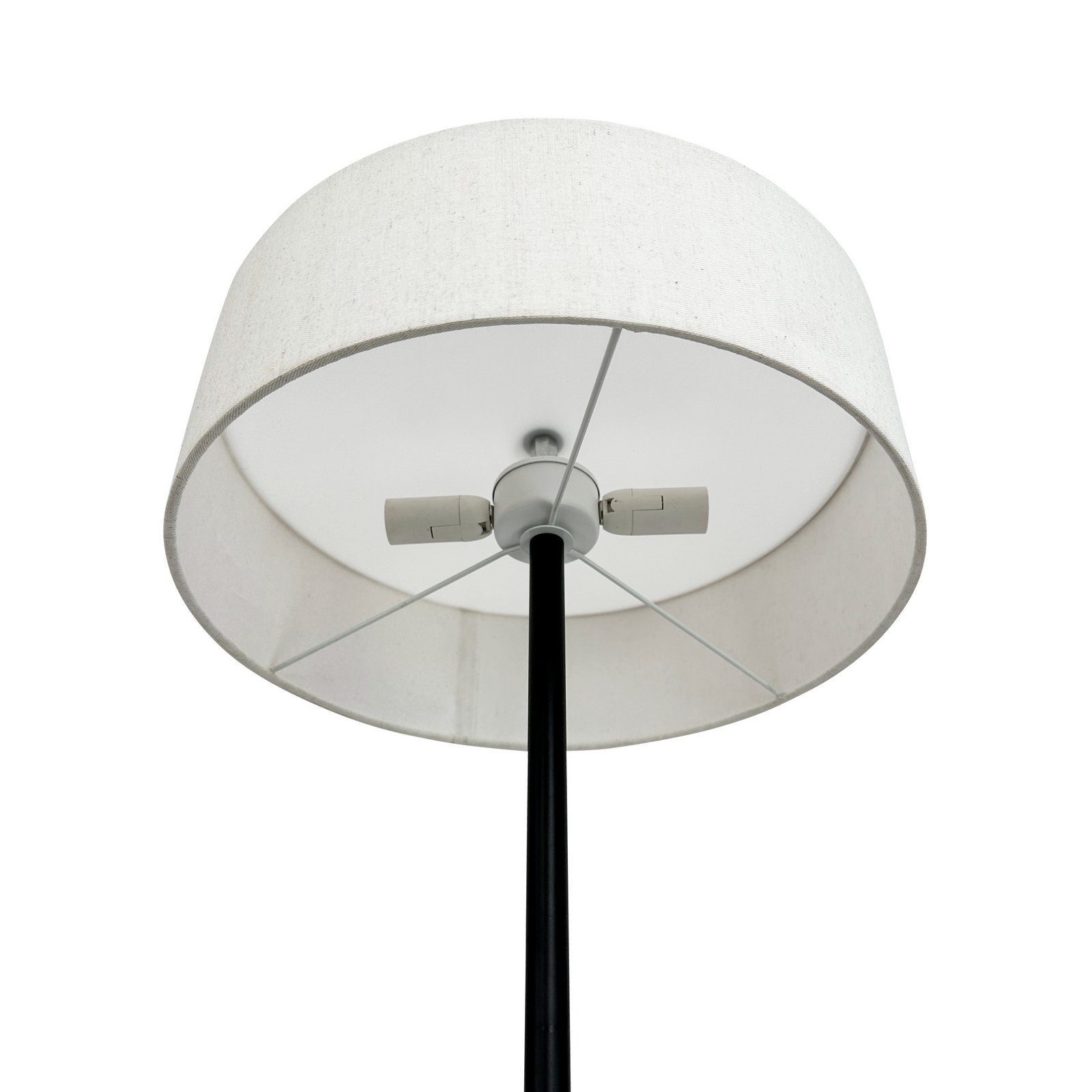 Dyberg Larsen põrandalamp Calix, must/looduslik, 150 cm