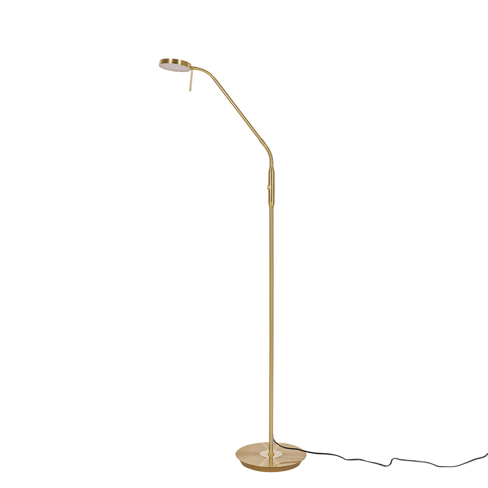Lindby Sharani LED floor lamp, CCT, brass