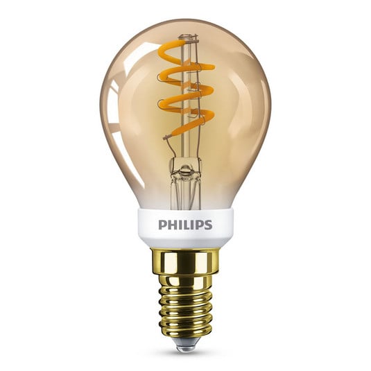 Philips LED Classic E14 P45 2,6W 1800K dim auriu