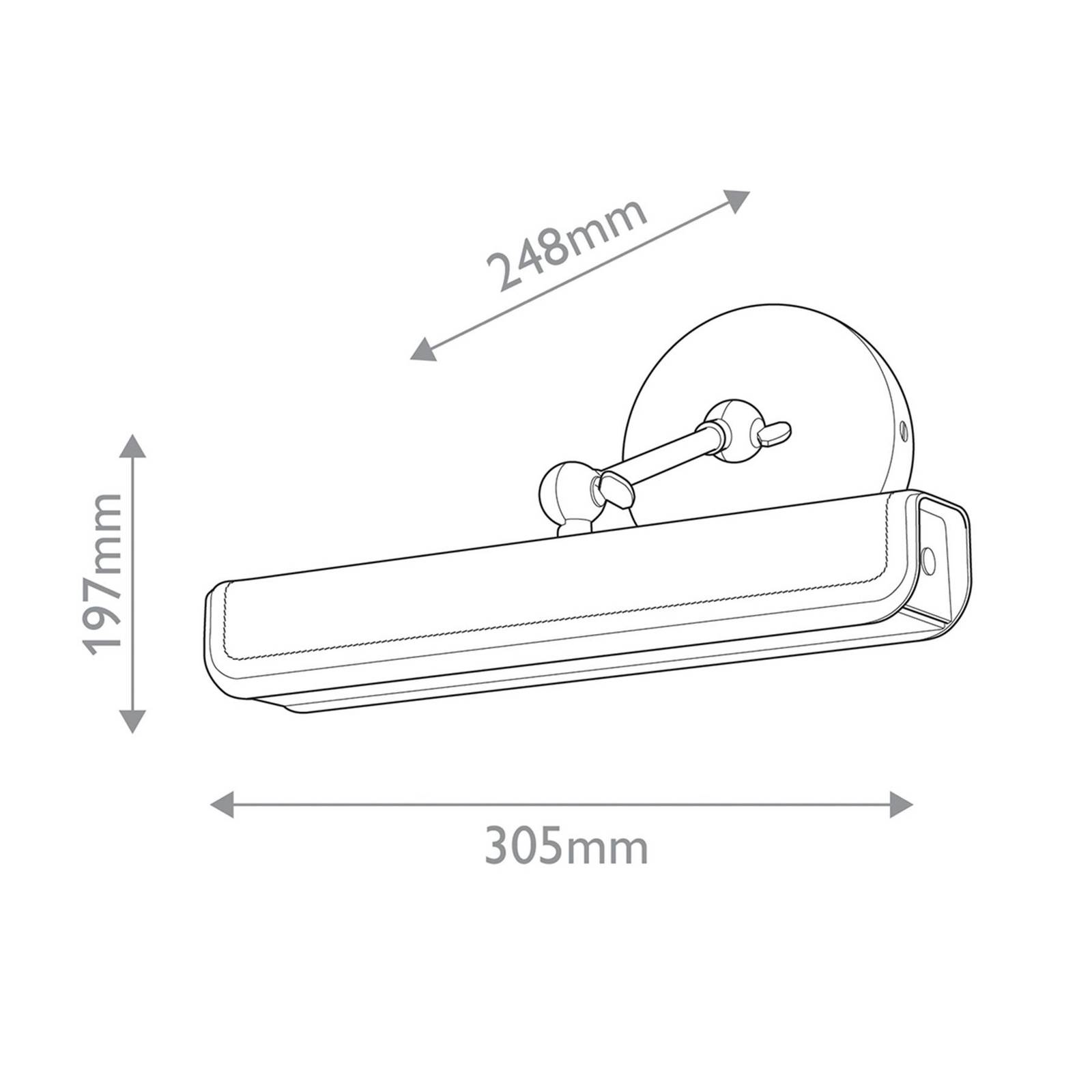 LED-Wandleuchte VALISE, braun/altmessing, 31 cm, Kunstleder günstig online kaufen