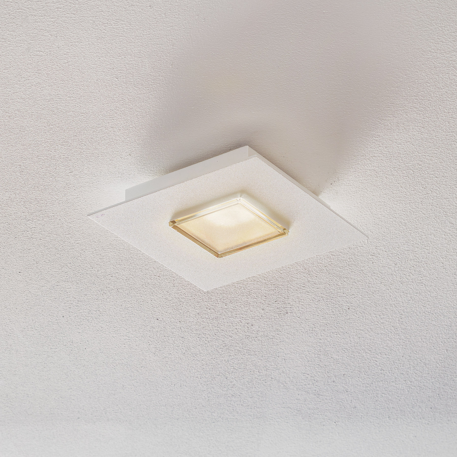 Gastheer van intern Messing Vierkante LED plafondlamp Quarter | Lampen24.be