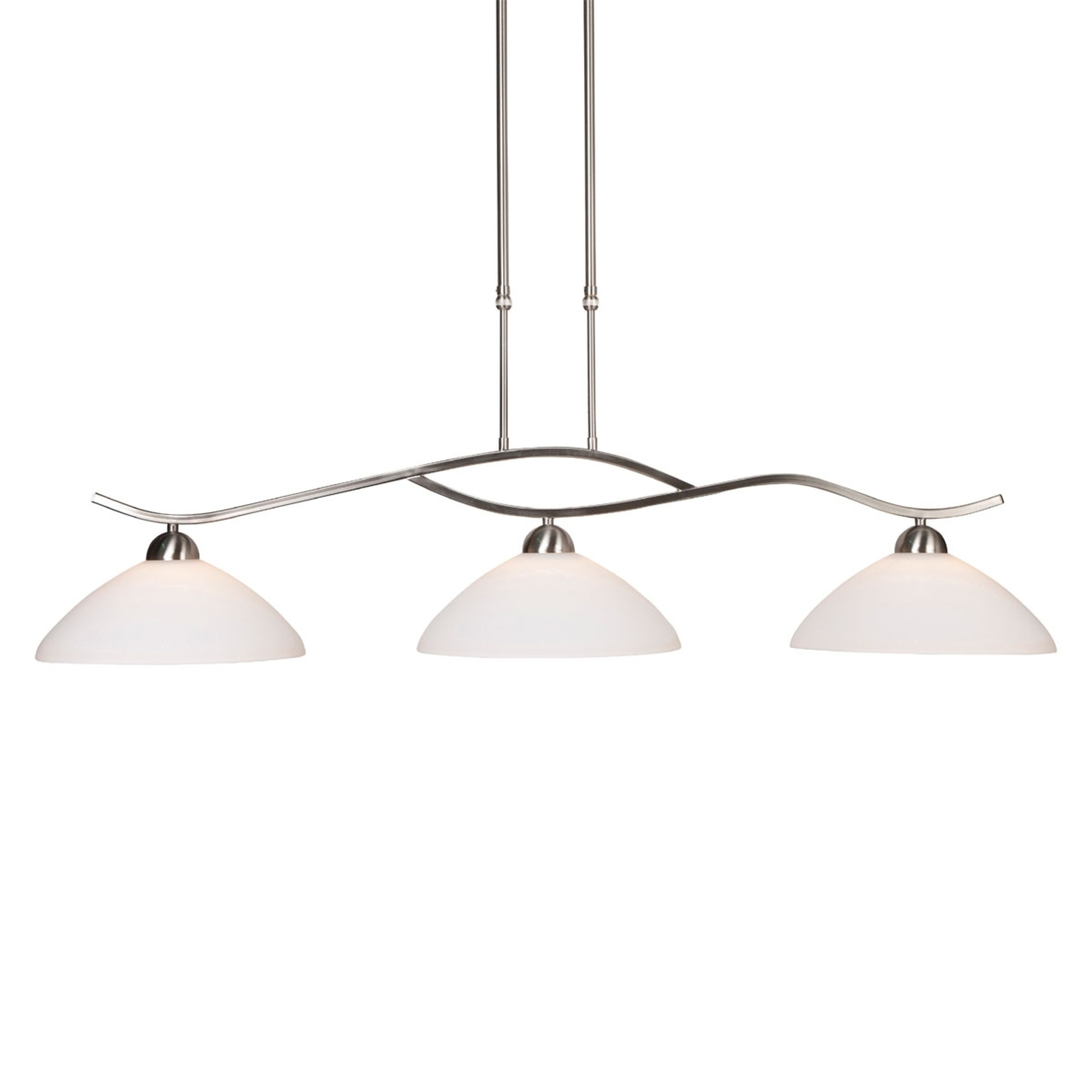 Висяща лампа Capri 3fl стомана/бяло