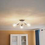 Romie ceiling light, three-bulb, chrome