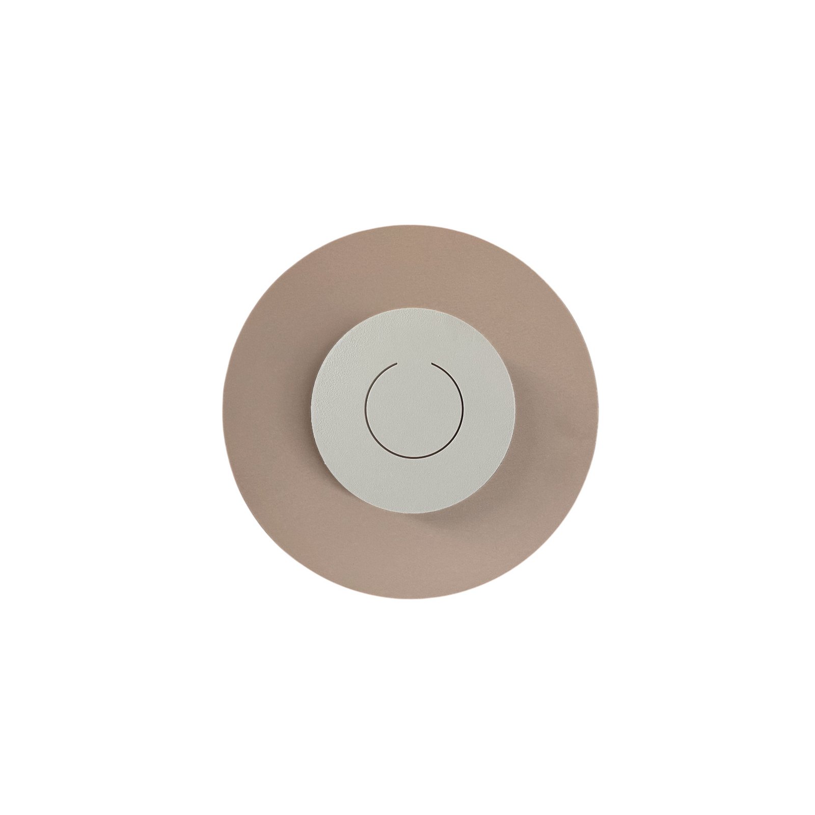 Knikerboker LED wall lamp DoppioZero, pink/white, Ø 30 cm