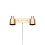 Clark 2 Vägglampa Brushed Brass - Globen Lighting