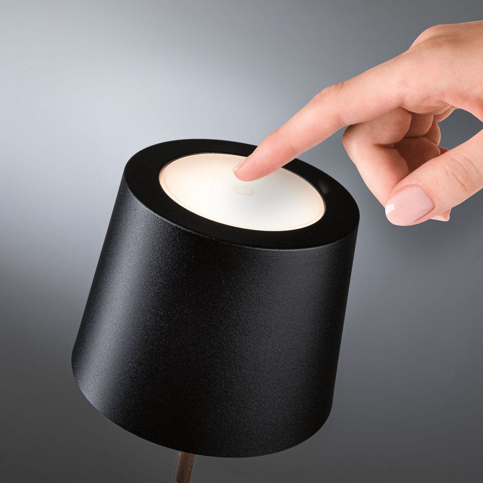 Gilo Portable Lampe de Table IP44 Matt Noir - Paulmann