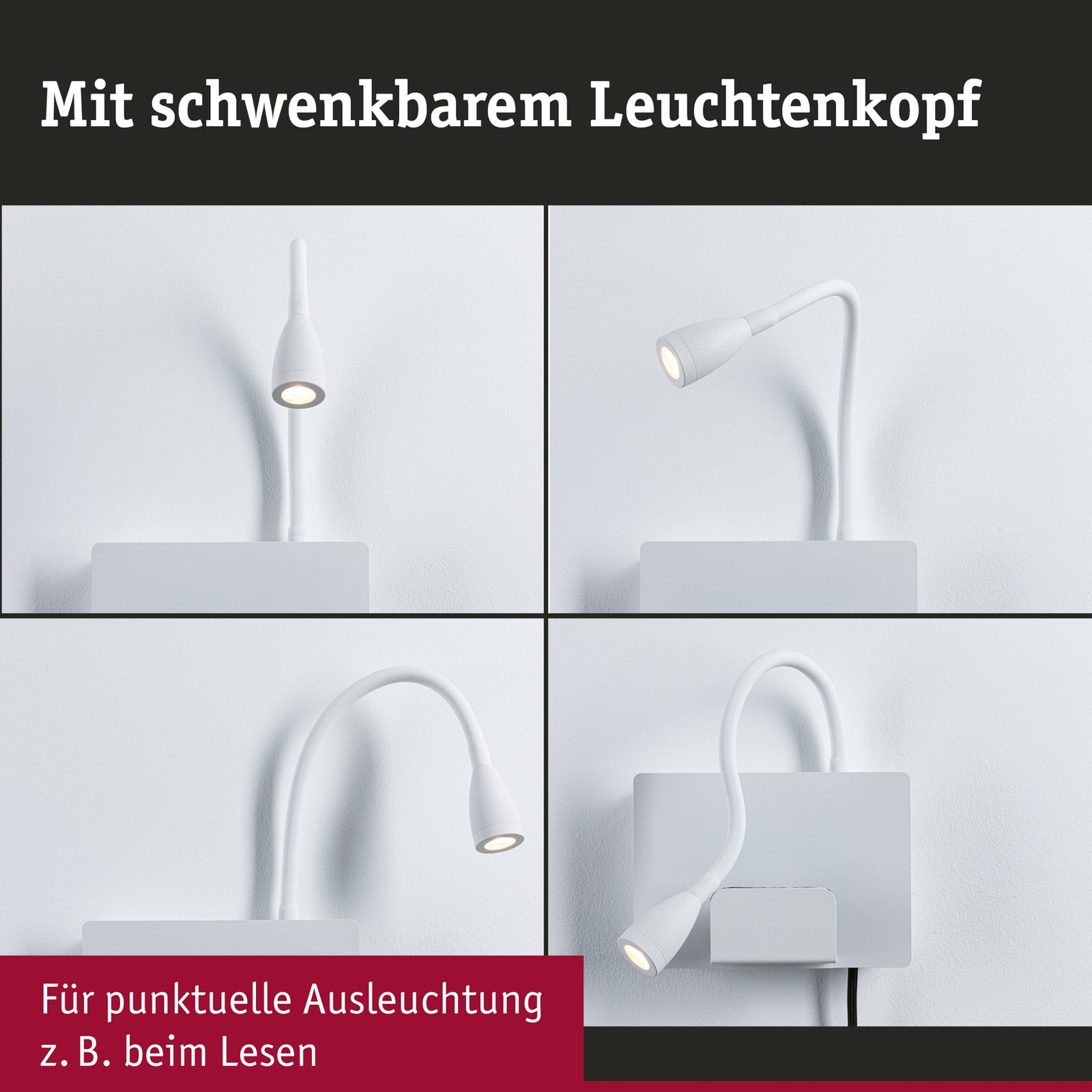 Halina LED Wandleuchte USB C Matt Weiß - Paulmann