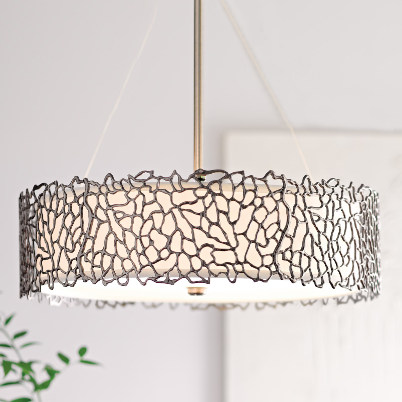 Silver Coral hængelampe, 55,9 cm