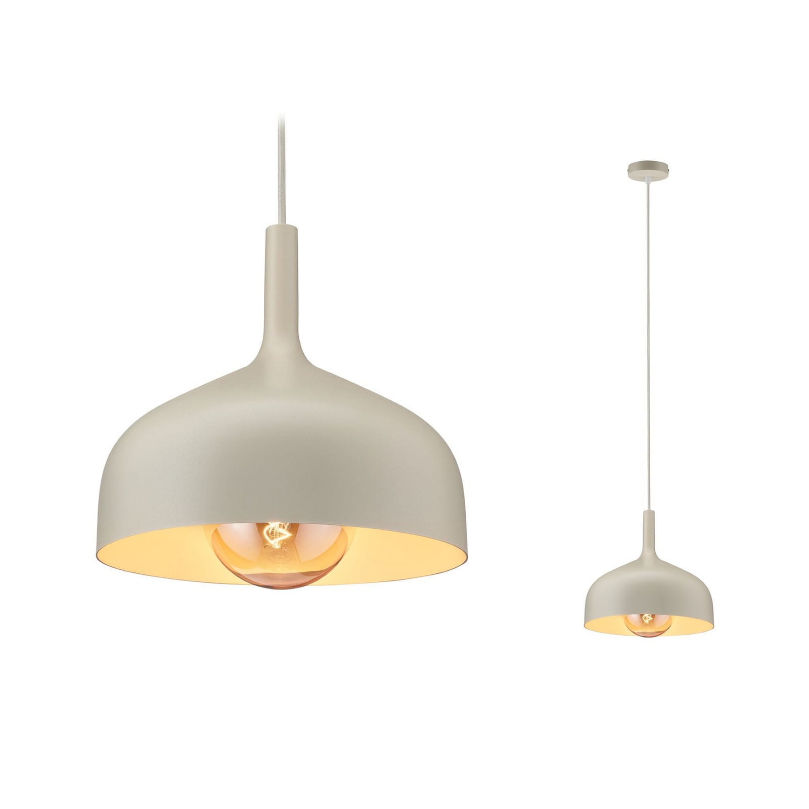 Paulmann piekaramā lampa „Embla II“, krēmkrāsā, Ø 30 cm, metāls Paulmann piekaramā lampa „Embla II“, krēmkrāsā, Ø 30 cm, metāls