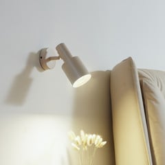 Lindby vægspot Ovelia, beige, metal, E27