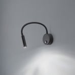 Wall lamp Lagos, 45 cm, black, reading lamp, adjustable, G9