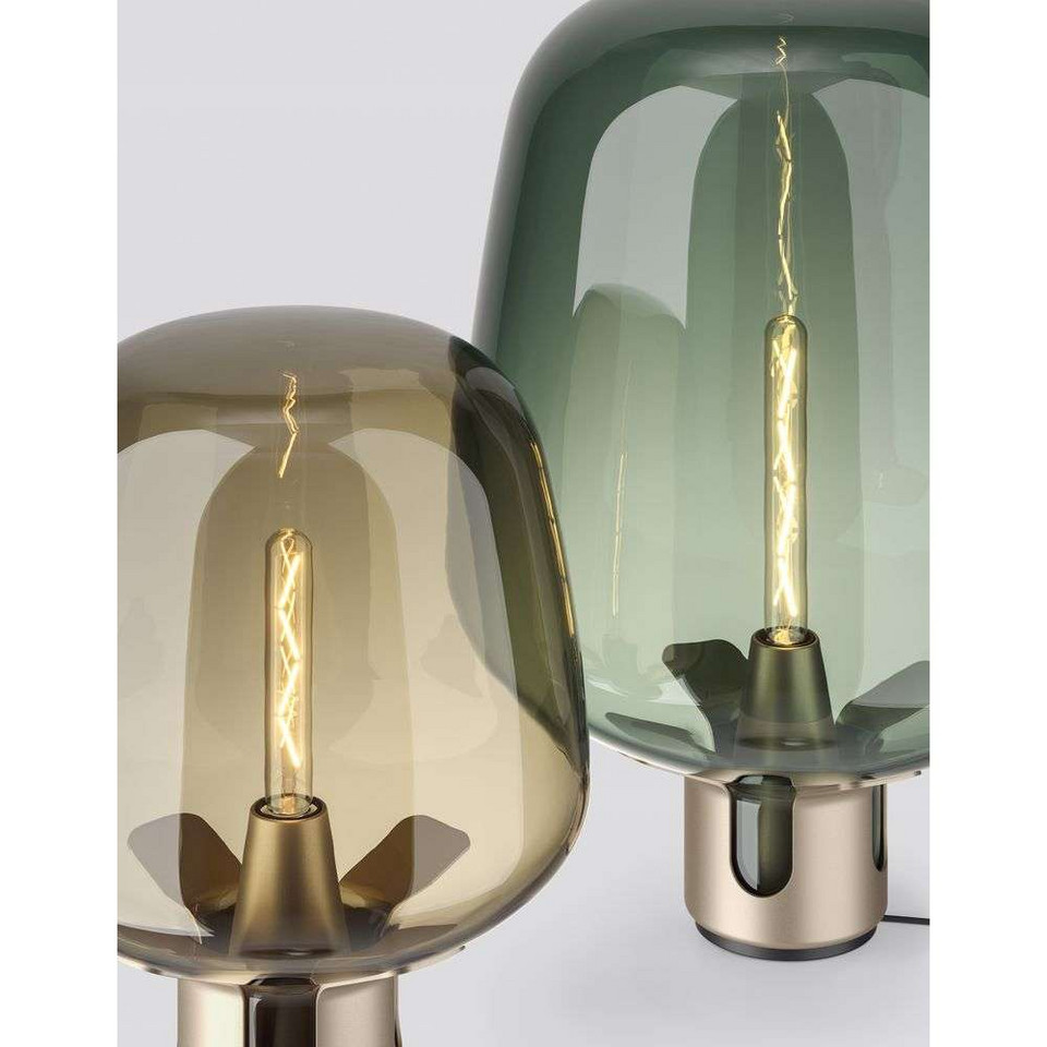 Lodes Flar Bordslampa Large Terra/Turquise, brons / antikmässing från Lodes
