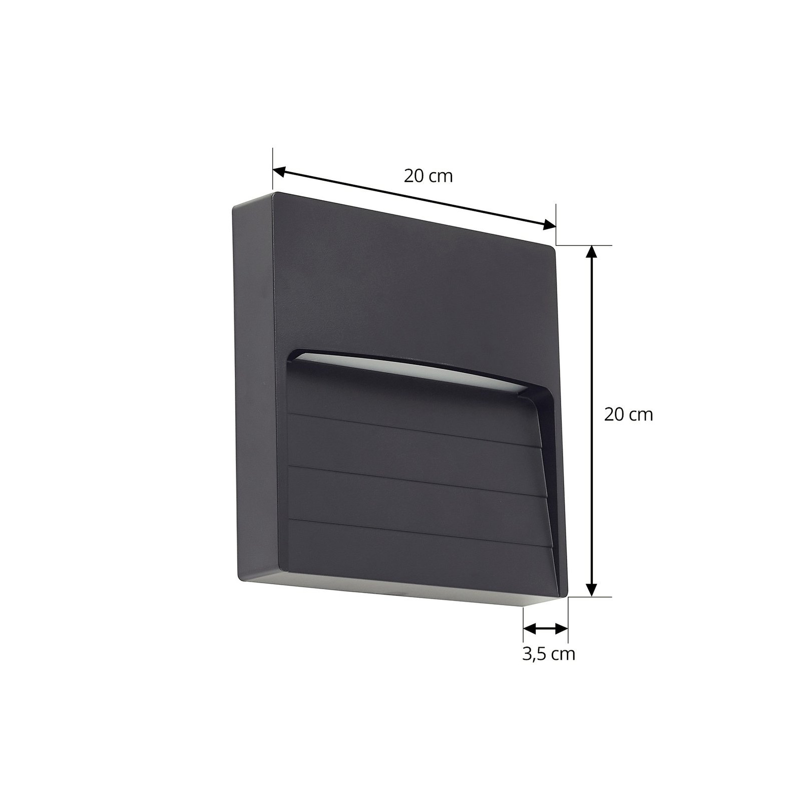 Applique d'extérieur LED Lindby Elissa, noir, plastique, CCT