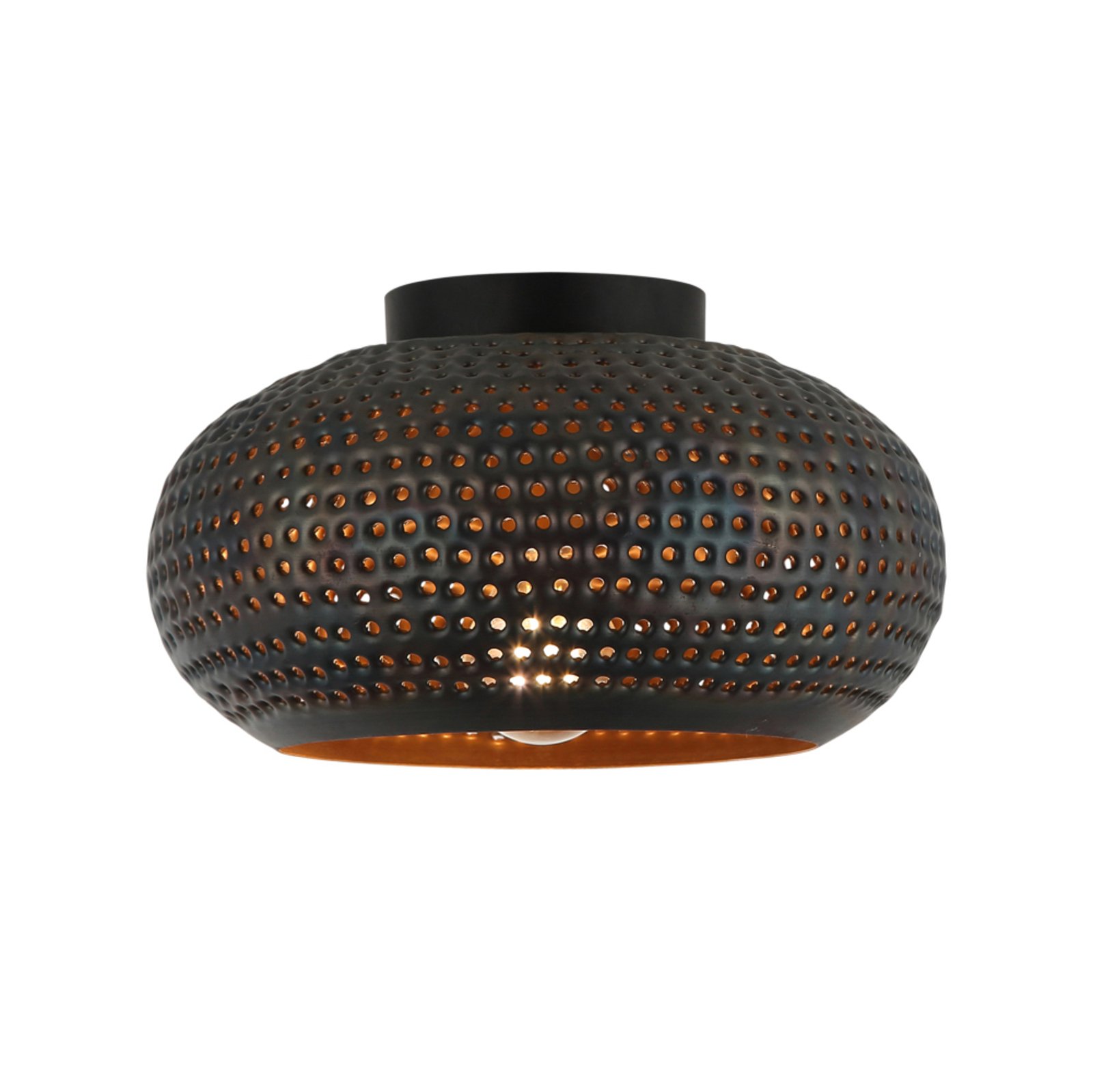Deckenlampe Fori, Ø 35 cm, braun, Metall