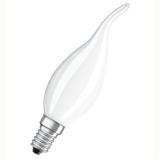 OSRAM LED vēja spuldze E14 4W 827, dimmable, matēta