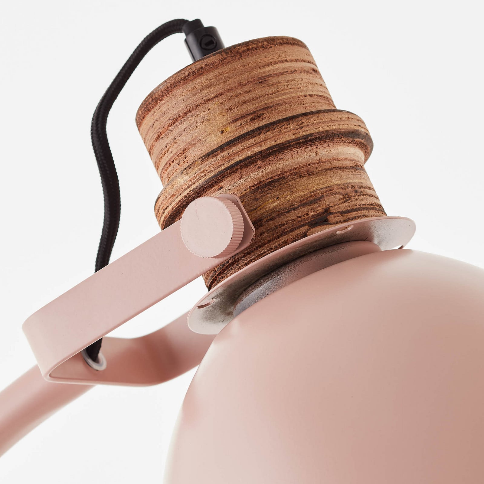 Lampă de podea Erena cu cap pivotant roz deschis