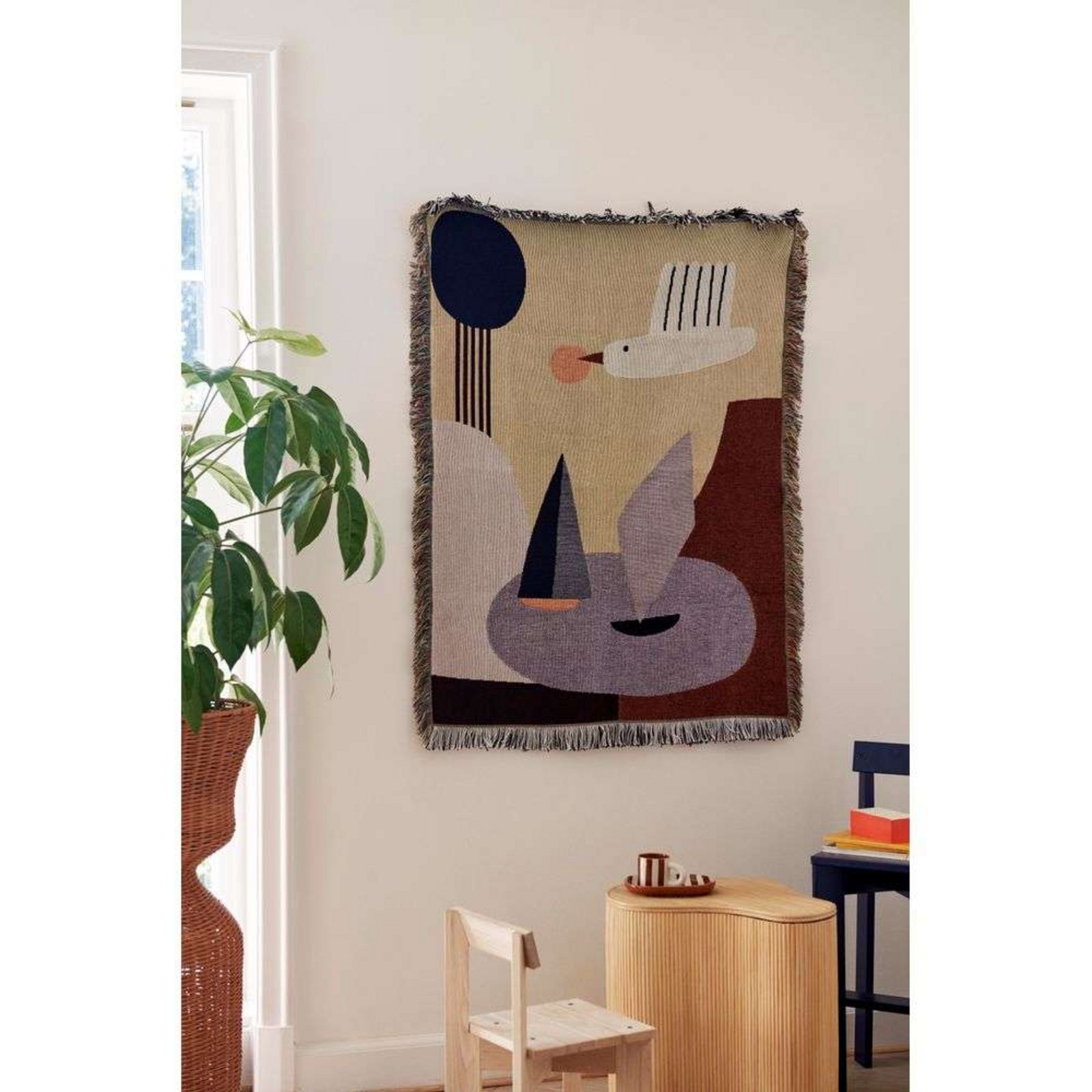 Bird Tapestry Blanket Multi - Ferm Living