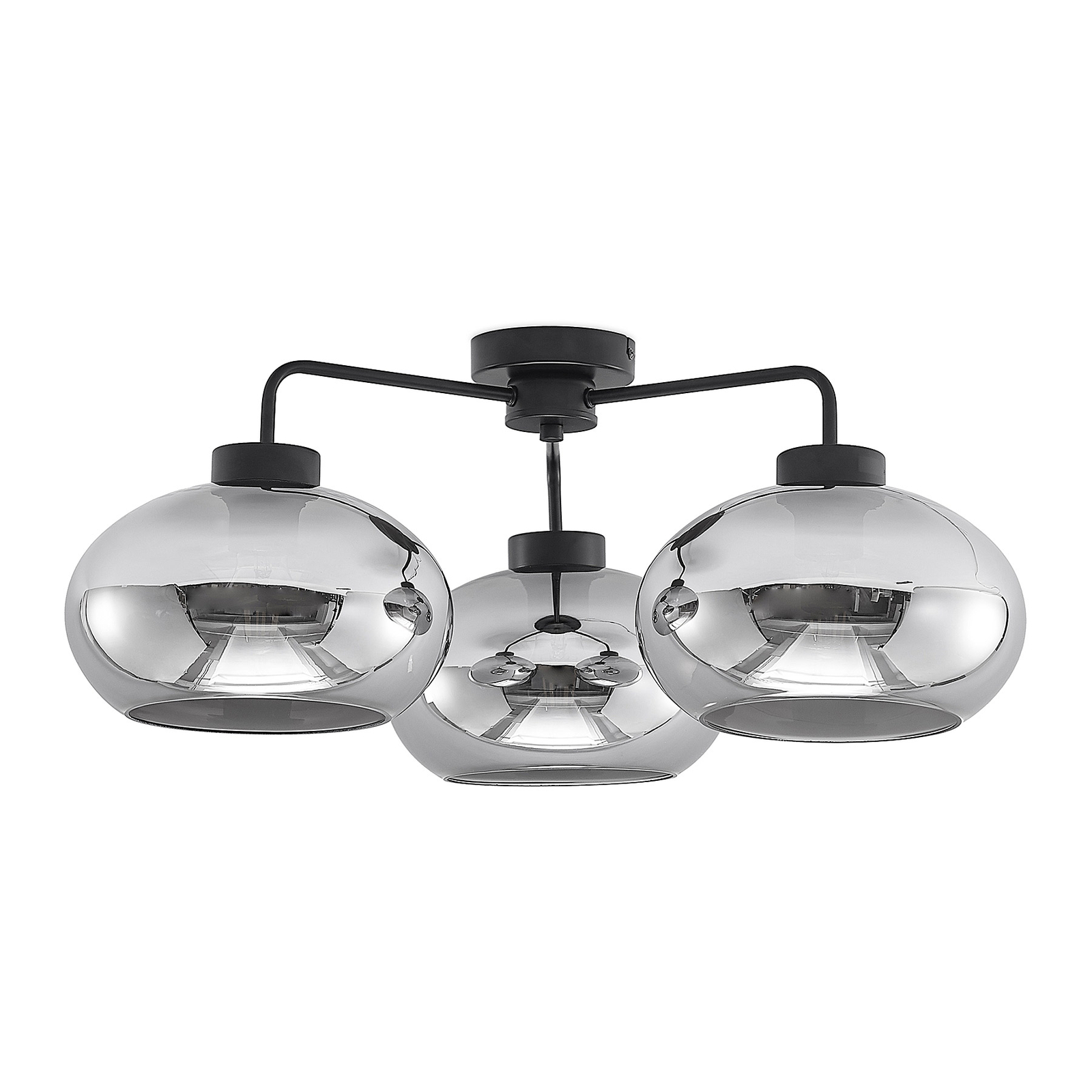 Lindby Navidia ceiling light with smoked glass