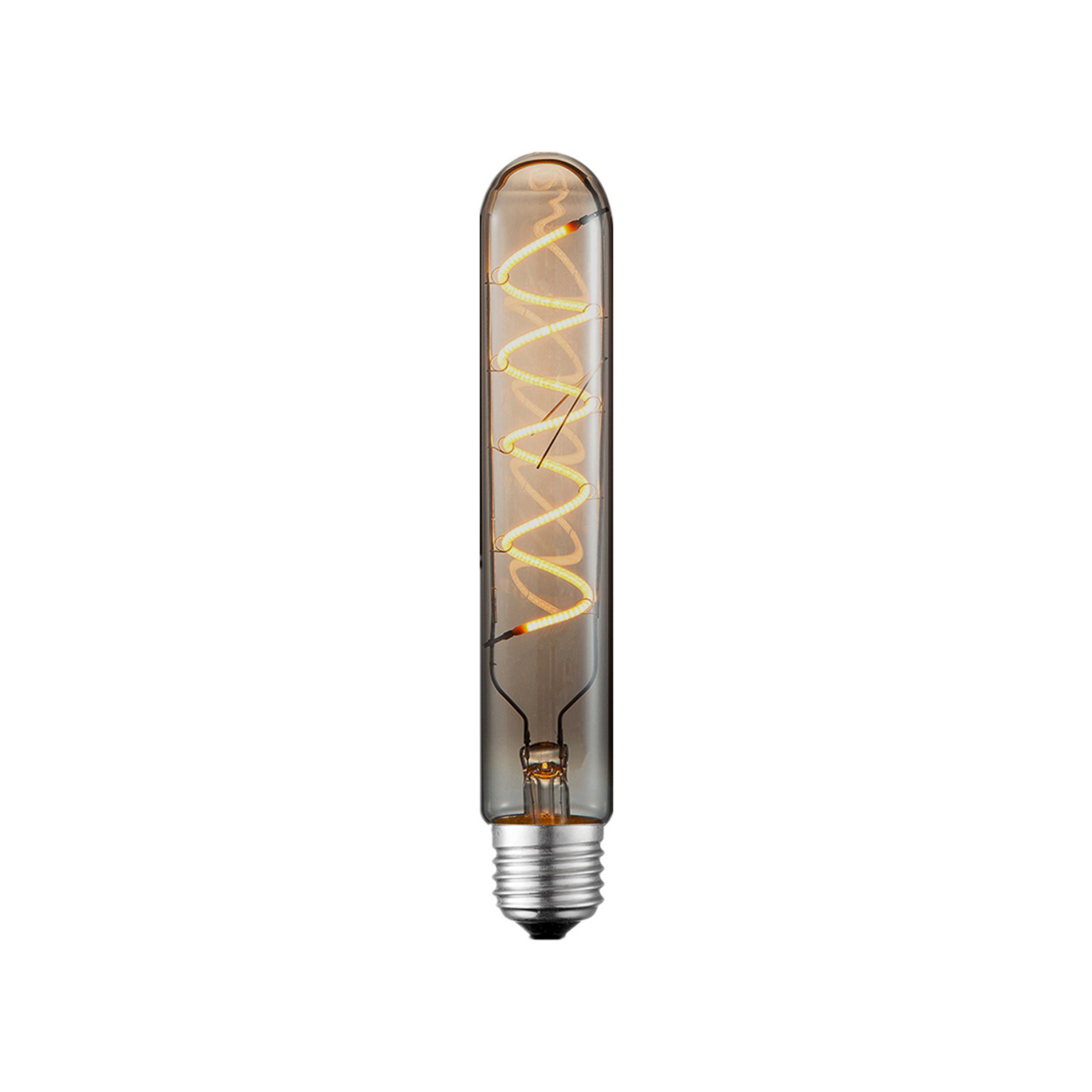 Lucande LED-Röhrenlampe, E27 4W, Ø 3 cm, rauch, 1800K