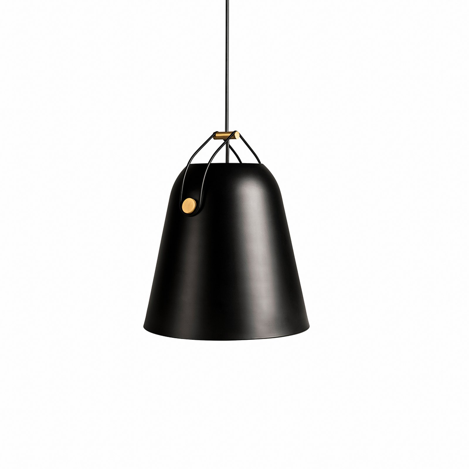 Lámpara colgante LEDS-C4 Napa, Ø 18 cm, negro-dorado