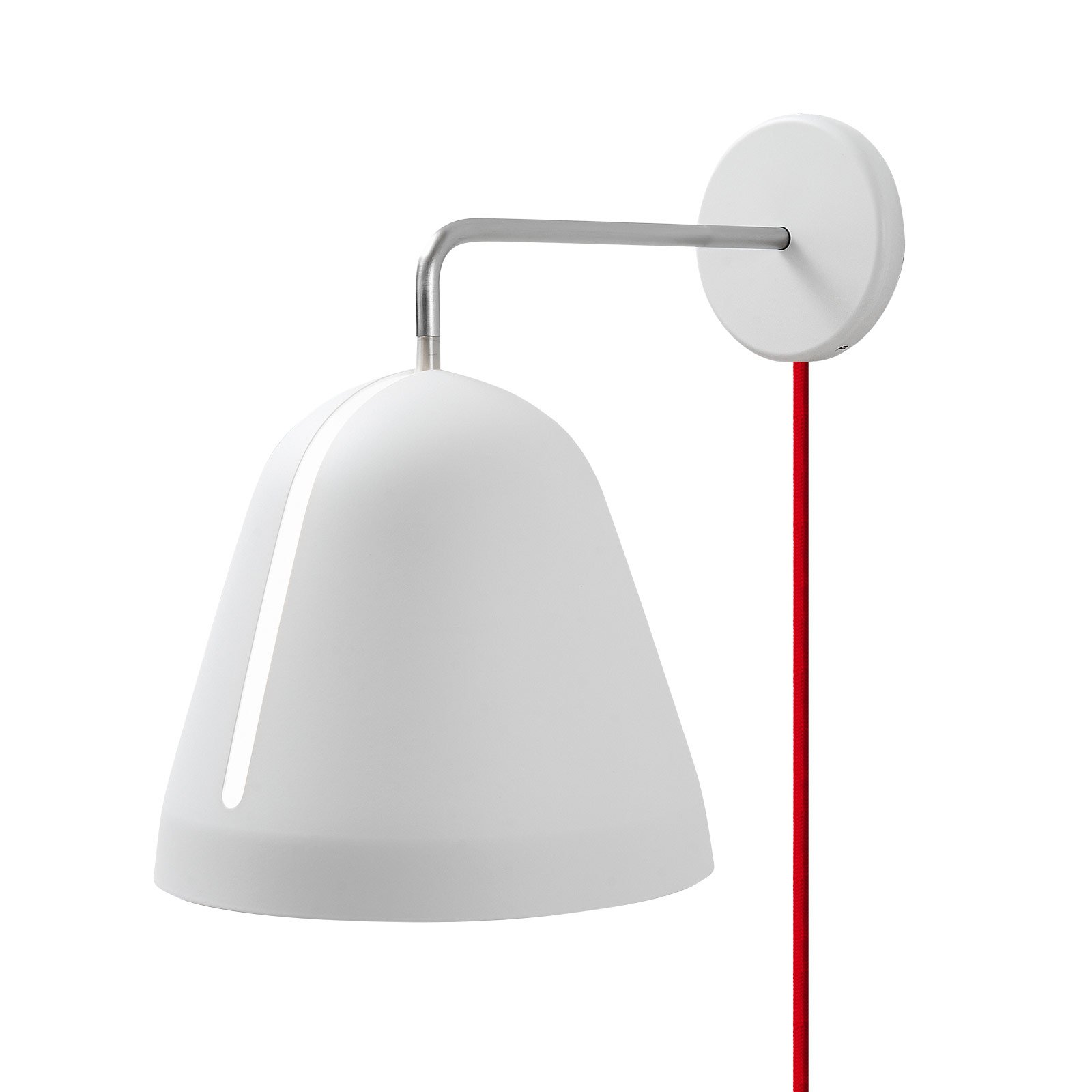 Nyta Tilt Wall lampa ścienna kabel czerwony, biała