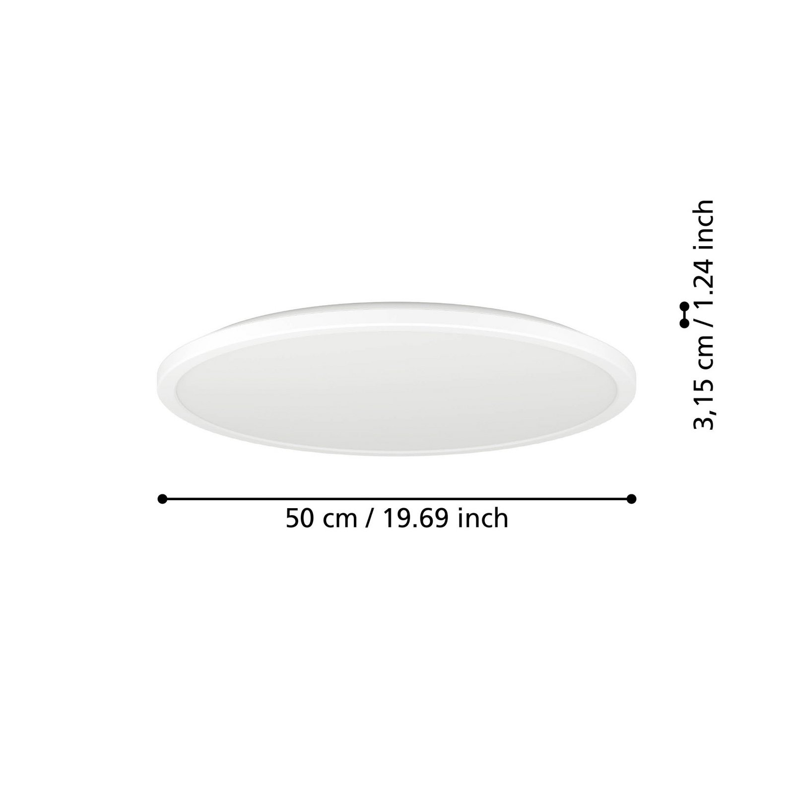 EGLO connect LED-Deckenlampe Rovito-Z, weiß, Ø 50 cm