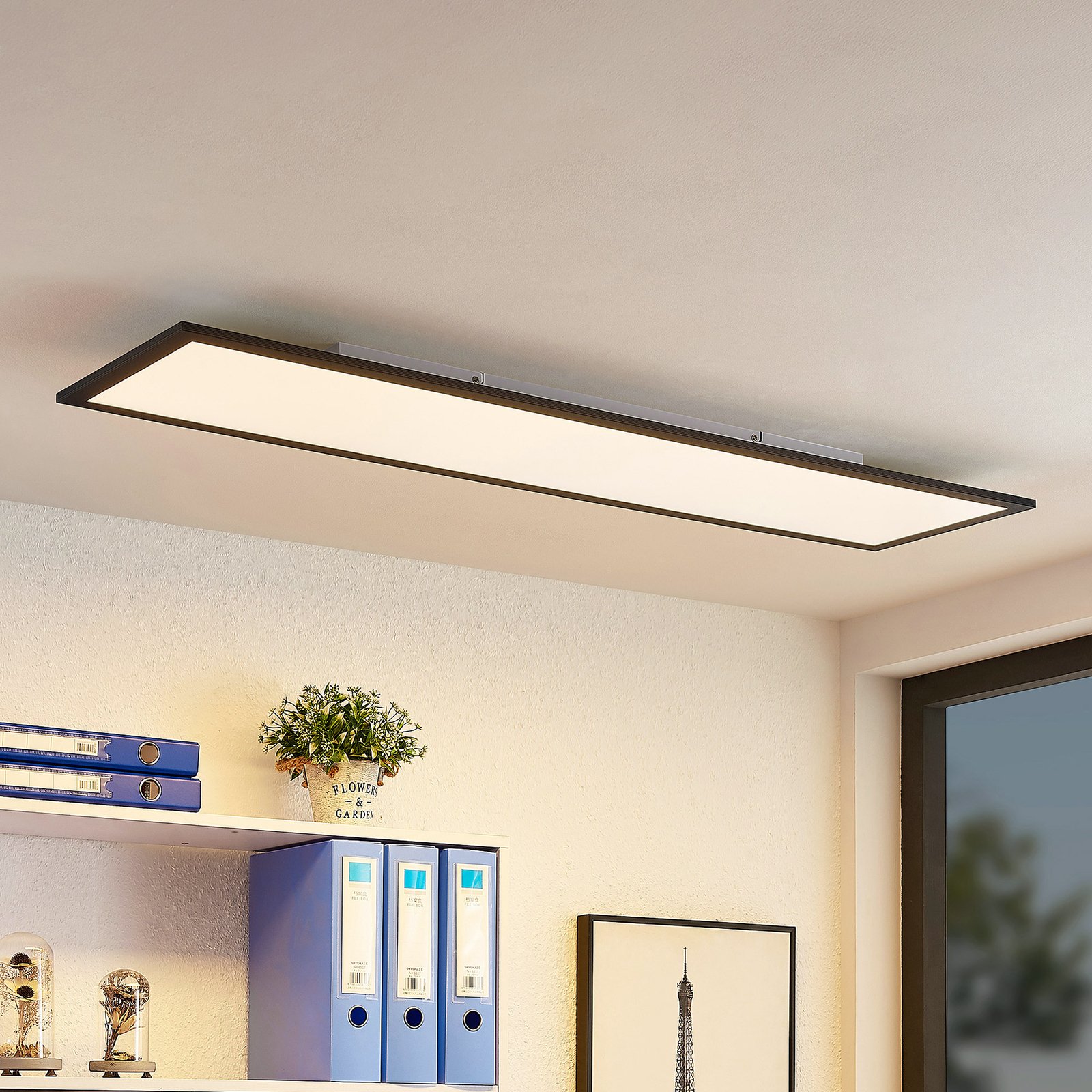 Nelios Ceiling Lamp LED 4000K 120x30 Black - Lindby