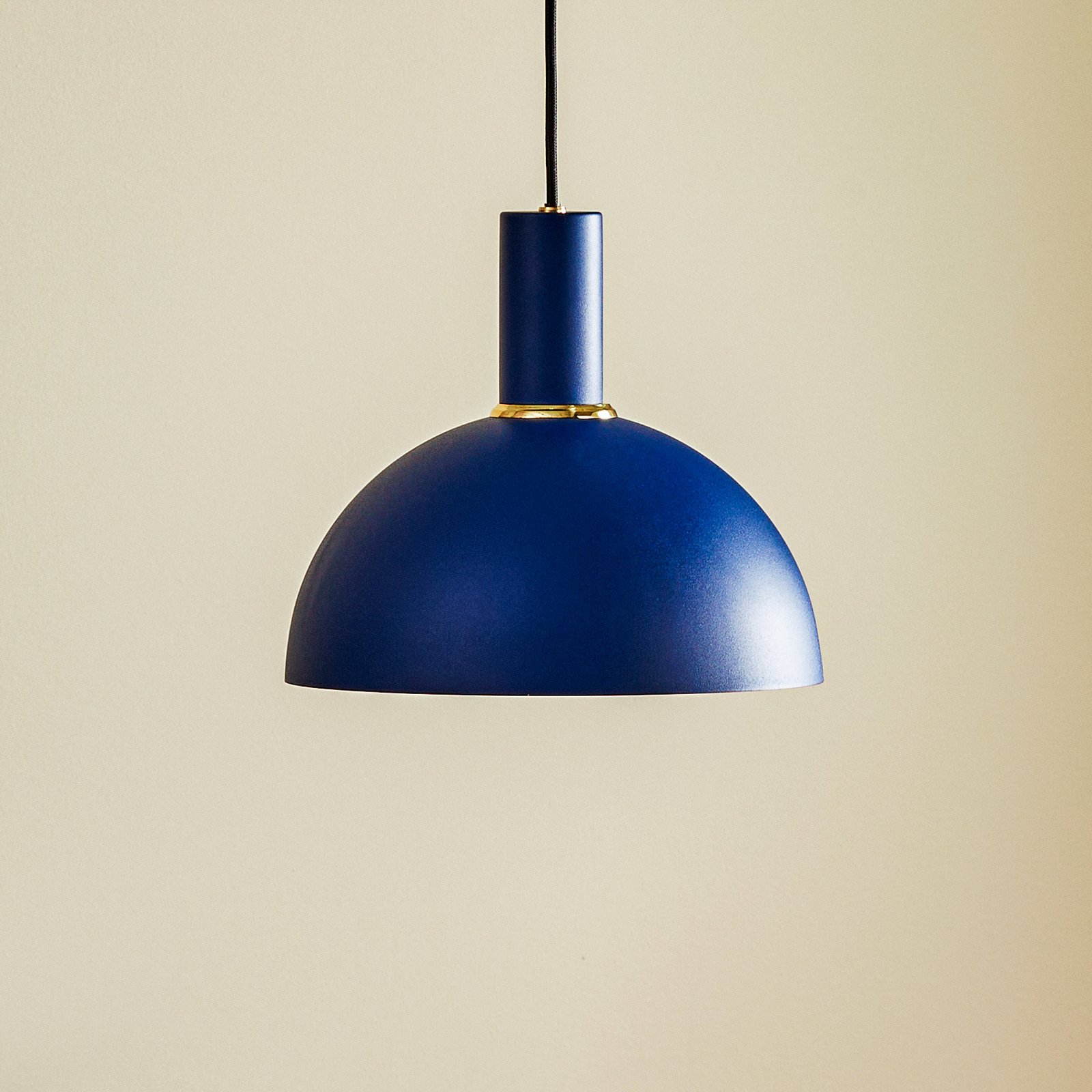 Závesná lampa Selma, 1-plameňová, modrá Ø 22 cm
