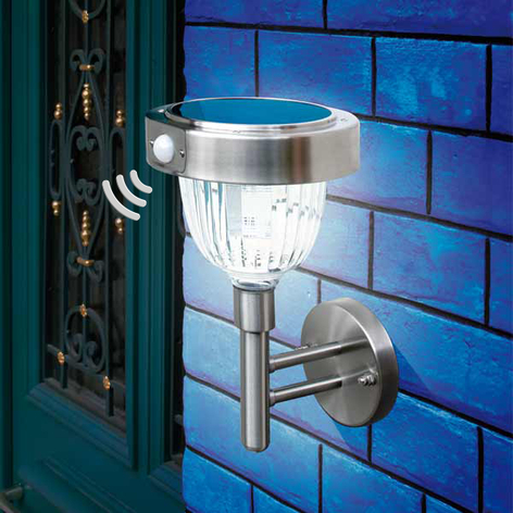 Lampe solaire PIR Asinara Plus en inox