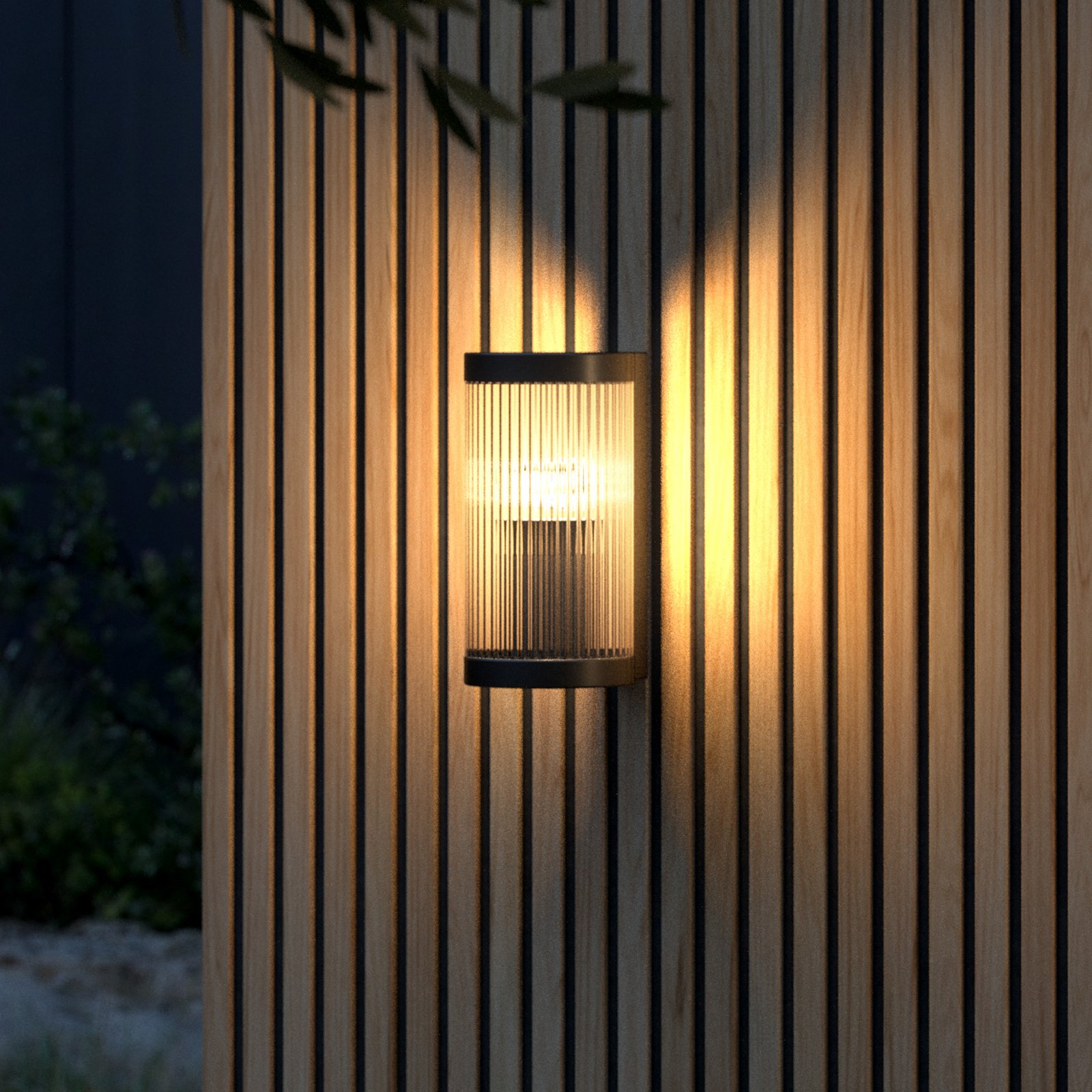 Außenwandleuchte Coupar, Aluminium und Kunststoff