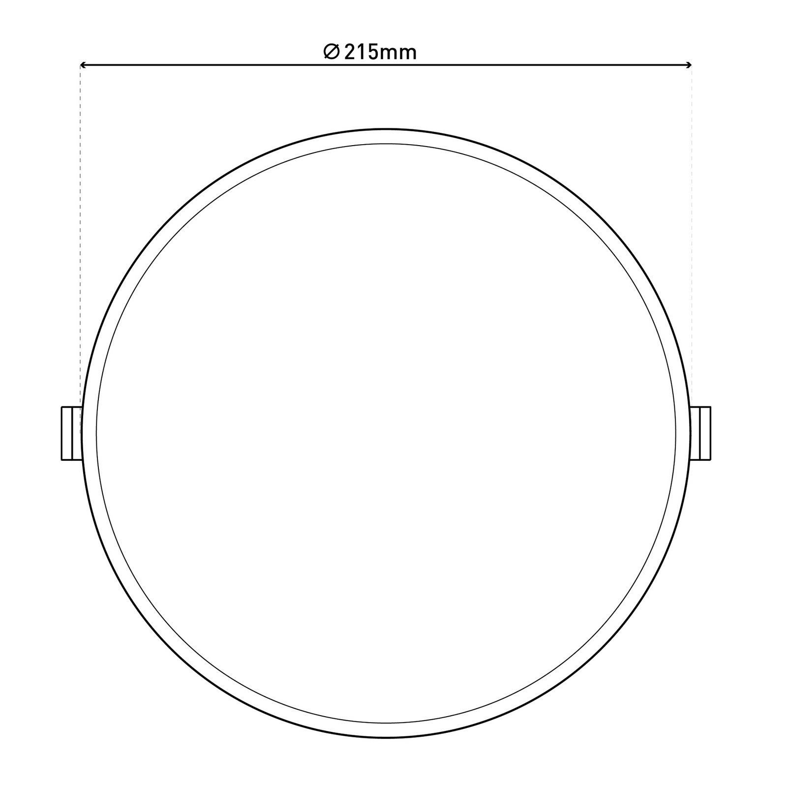 Ενσωματωμένη λάμπα LED Suma, Ø 21,5 cm, λευκή, ρυθμιζόμενη ένταση φωτισμού, IP44 Ενσωματωμένη λάμπα LED Suma, Ø 21,5 cm, λευκή, ρυθμιζόμενη ένταση φωτισμού, IP44